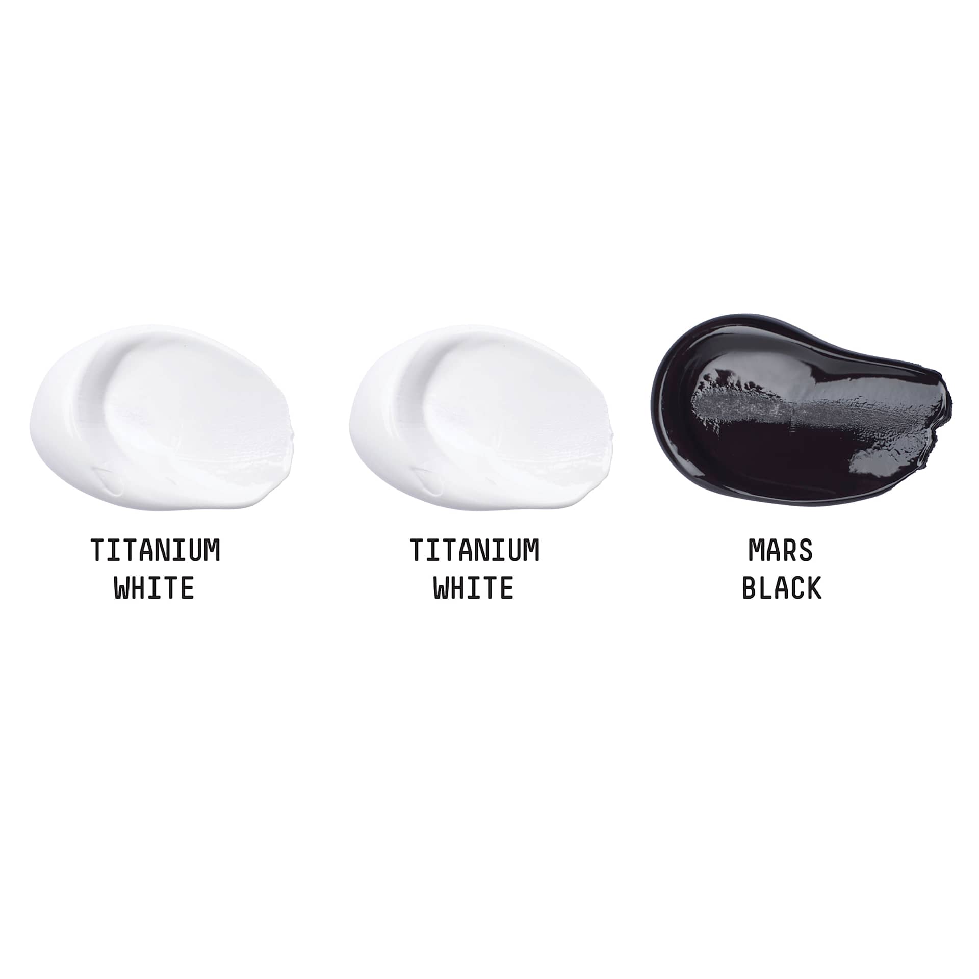 Liquitex Basics Acrylic Paints - Set of 3, White and Black swatches