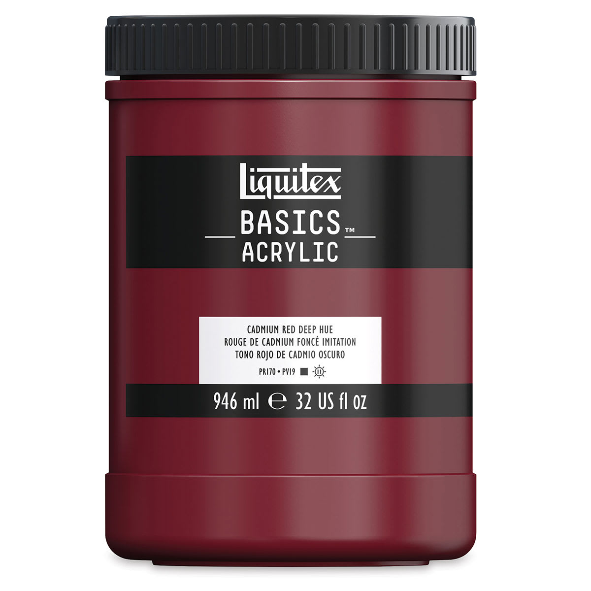Liquitex Basics - Cadmium Red Deep Hue, 32 oz jar