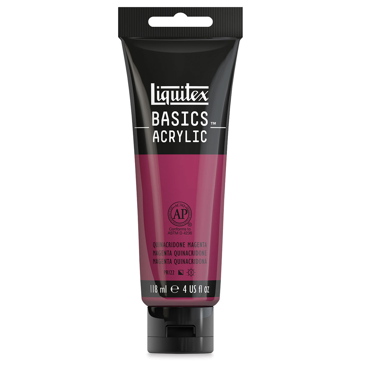 Liquitex Basics - Quinacridone Magenta, 4 oz tube