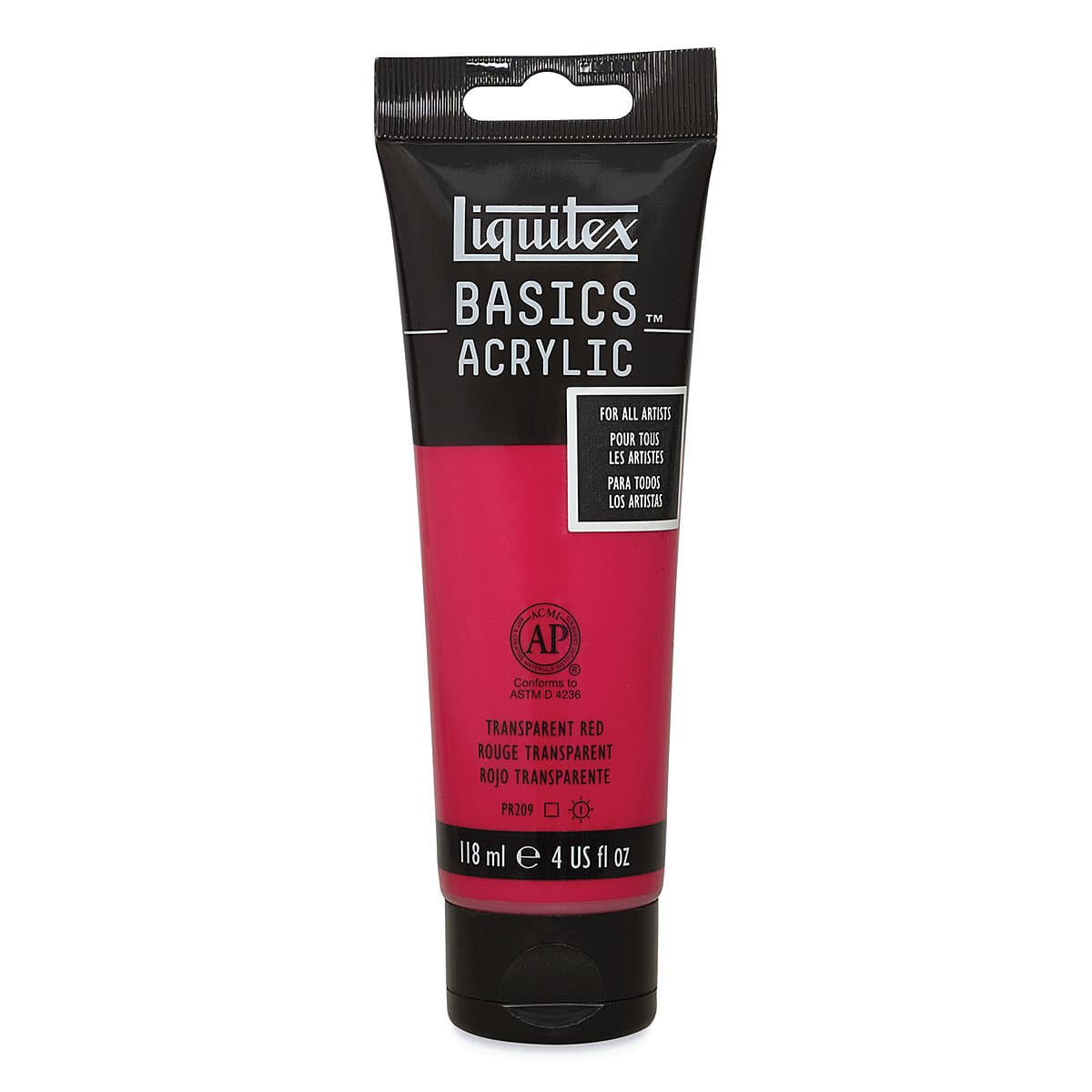 Liquitex Basics - Transparent Red, 4 oz tube