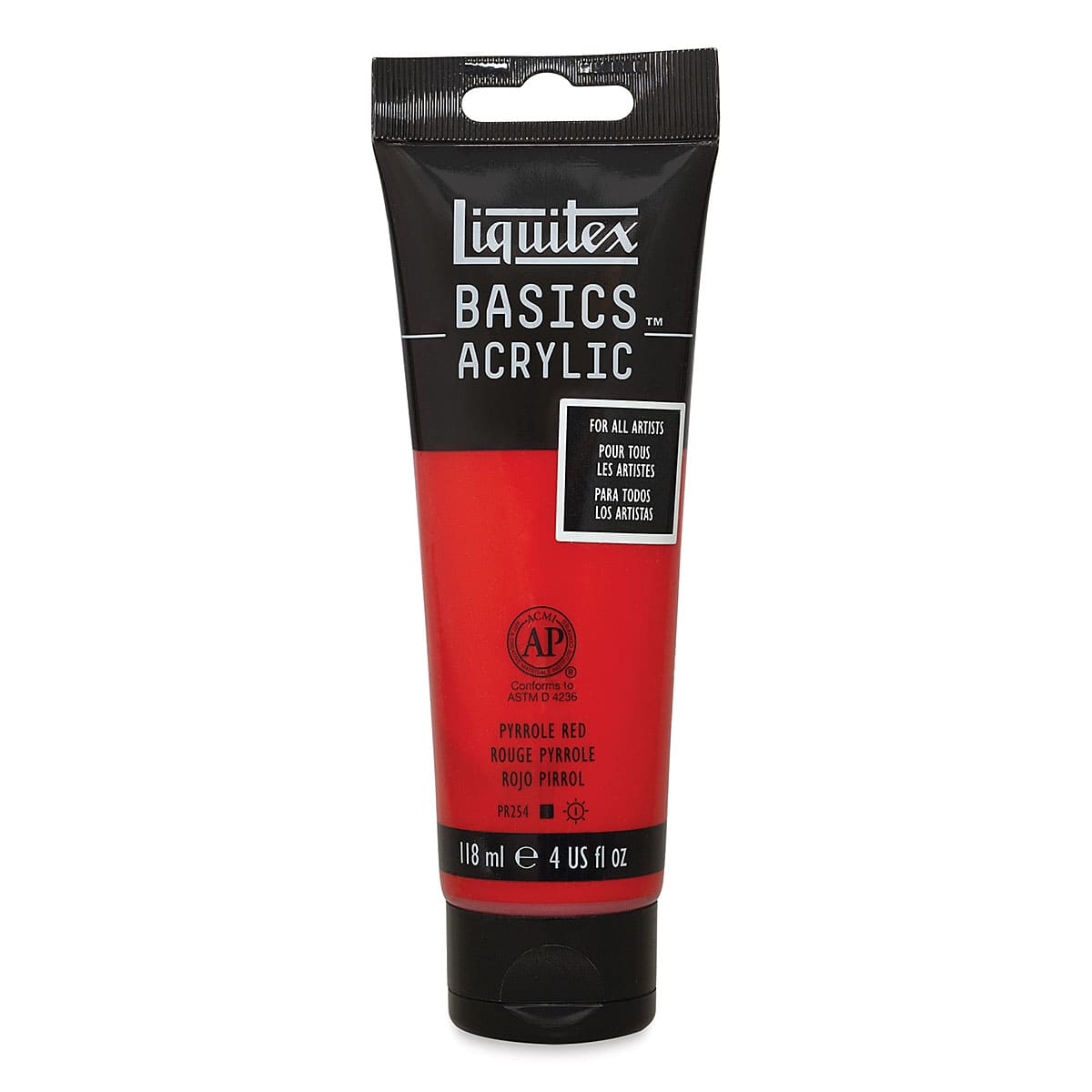Liquitex Basics - Pyrrole Red, 4 oz tube