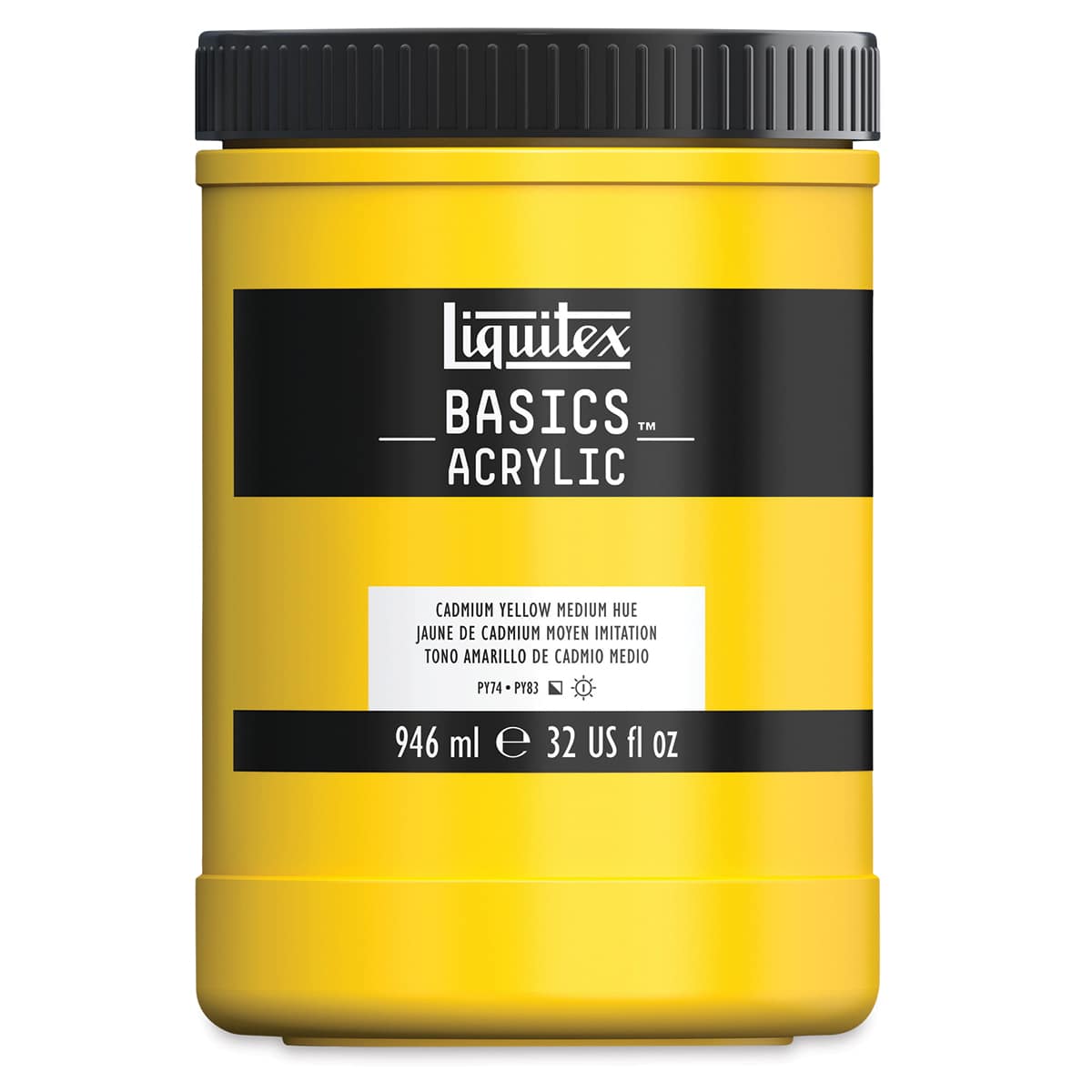 Liquitex Basics - Cadmium Yellow Medium Hue, 32 oz jar