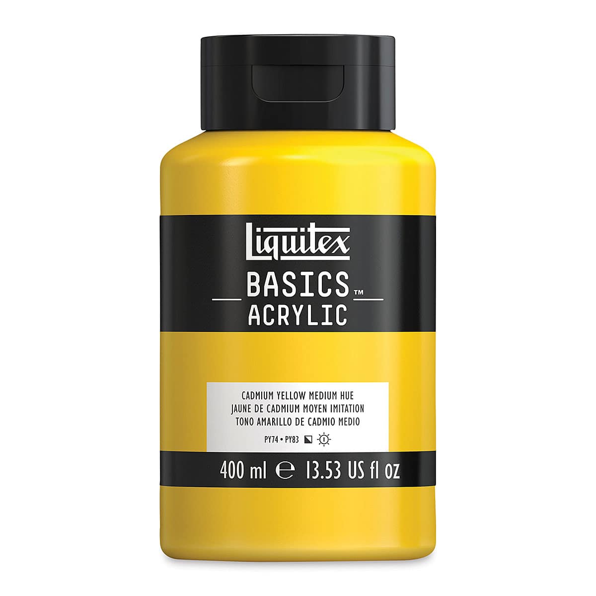 Liquitex Basics - Cadmium Yellow Medium Hue, 13.5 oz Squeeze Bottle