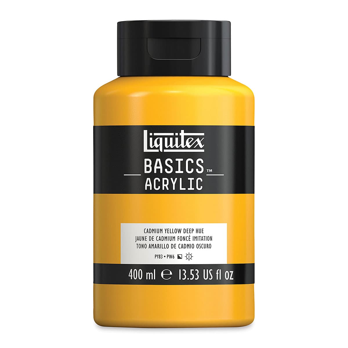 Liquitex Basics - Cadmium Yellow Deep Hue, 13.5 oz Squeeze Bottle