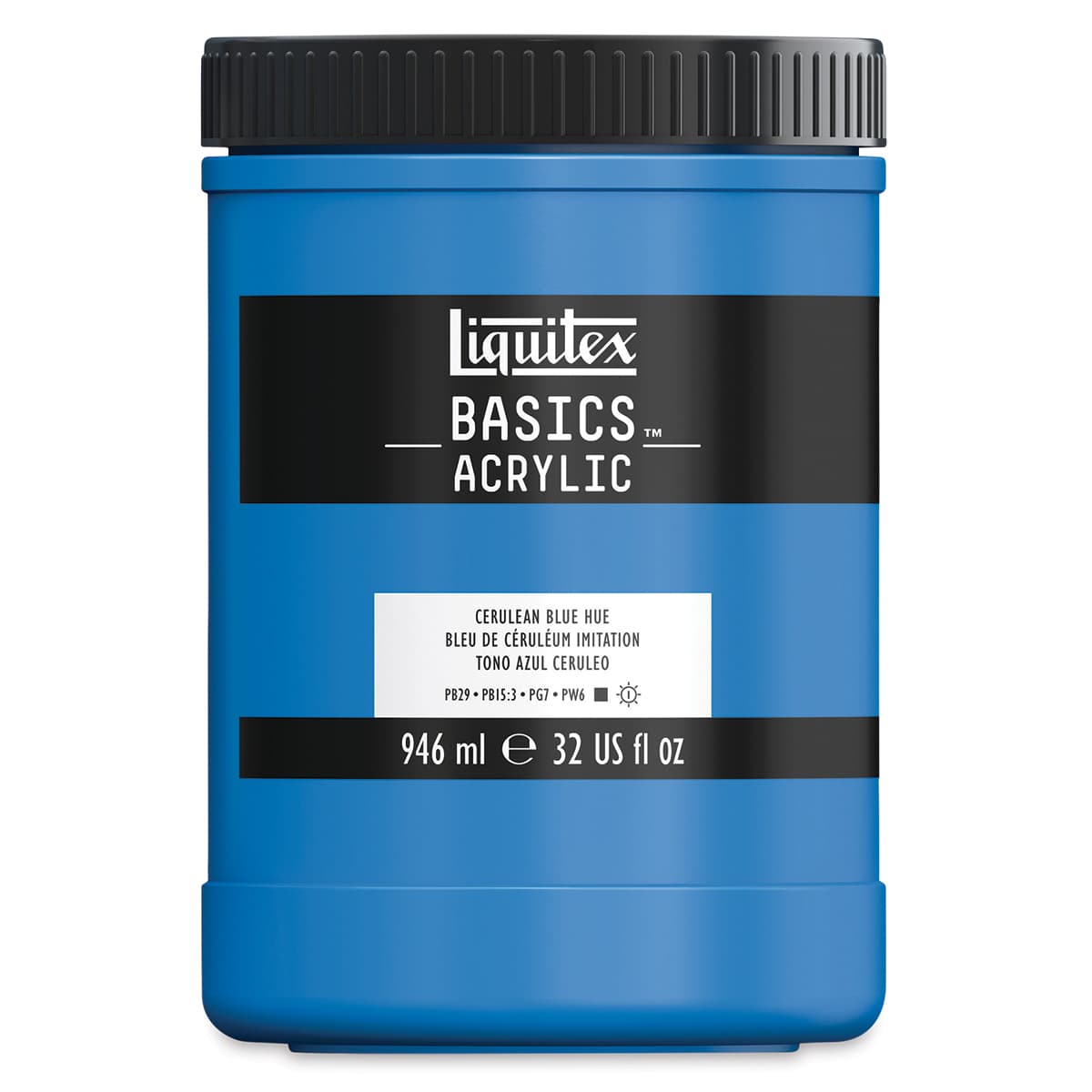 Liquitex Basics - Cerulean Blue Hue, 32 oz jar