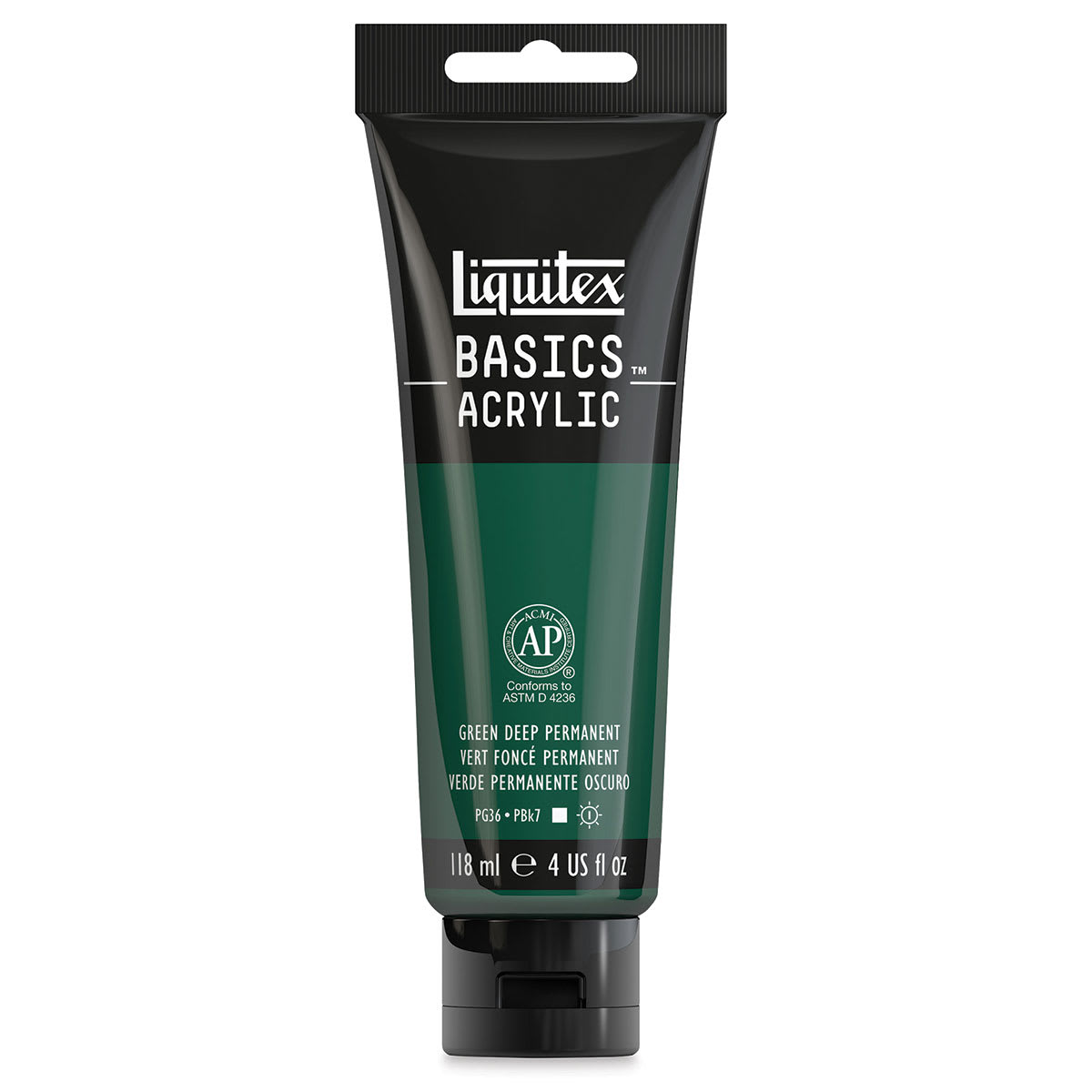 Liquitex Basics - Deep Green Permanent, 4 oz tube