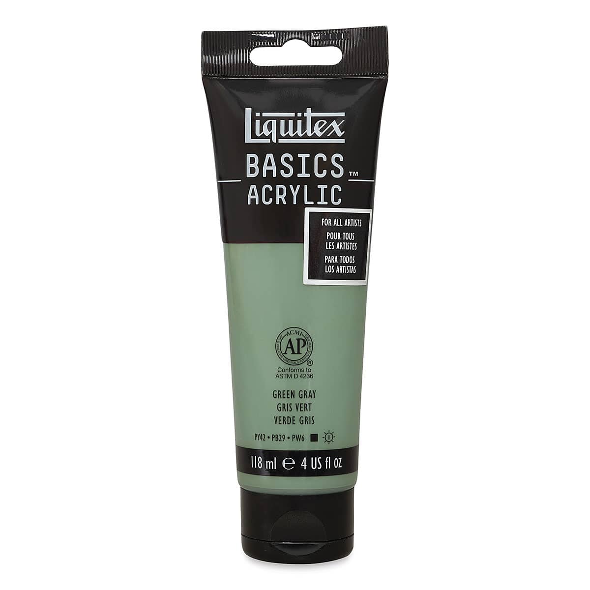 Liquitex Basics - Green Gray, 4 oz tube