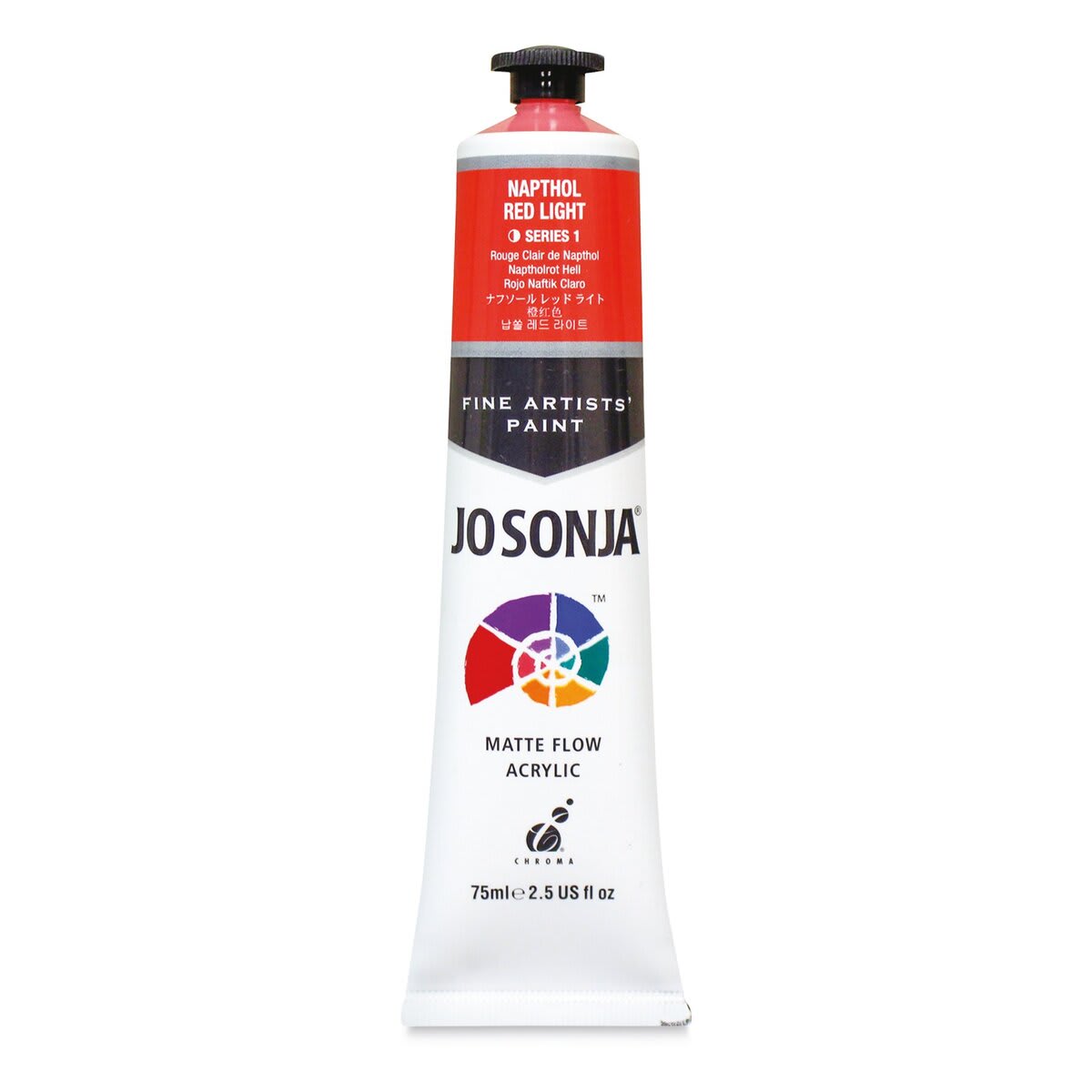 Jo Sonja's Artist Acrylic - Naphthol Red Light, 2.5 oz tube