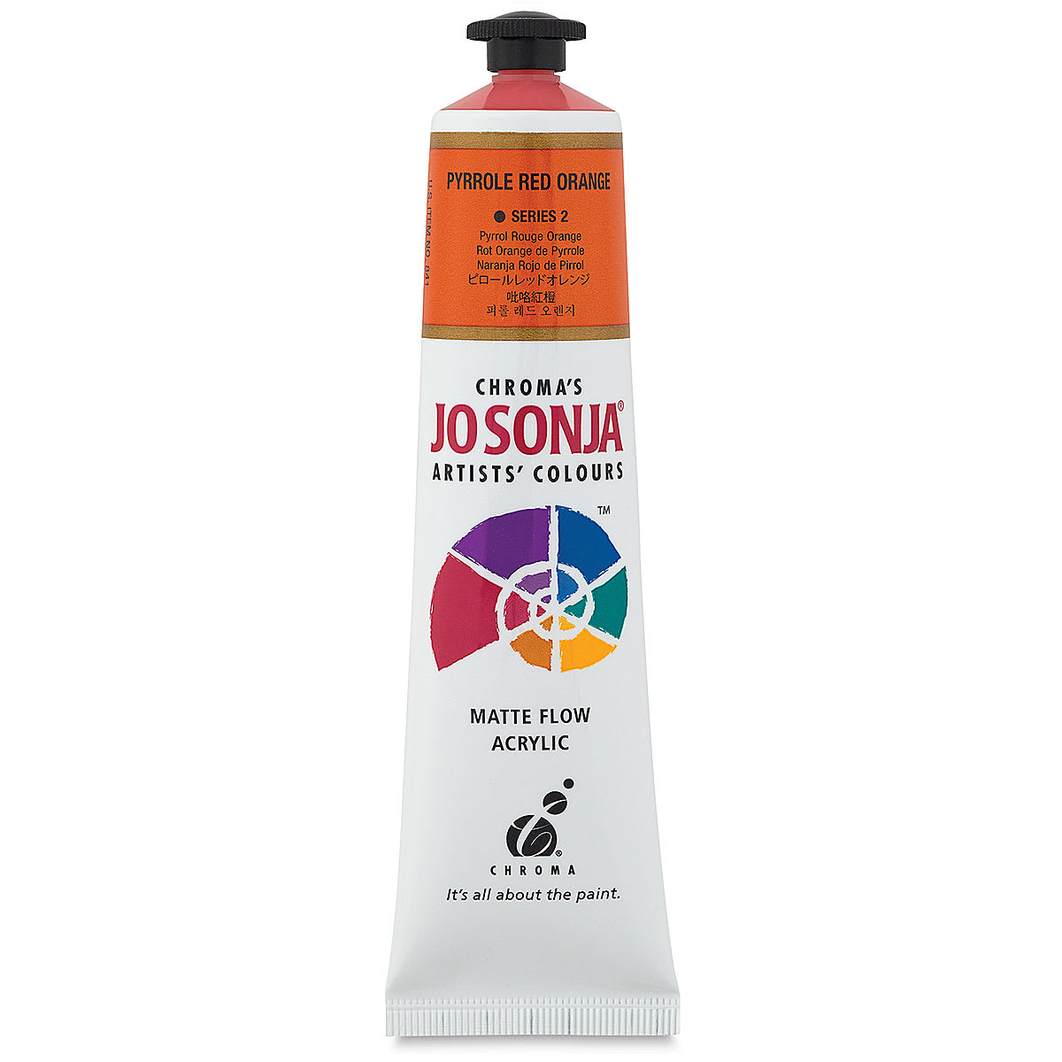 Jo Sonja's Artist Acrylic - Pyrrole Red-Orange, 2.5 oz tube