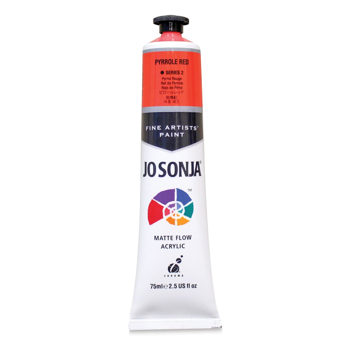 Jo Sonja's Artist Acrylic - Pyrrole Red, 2.5 oz tube