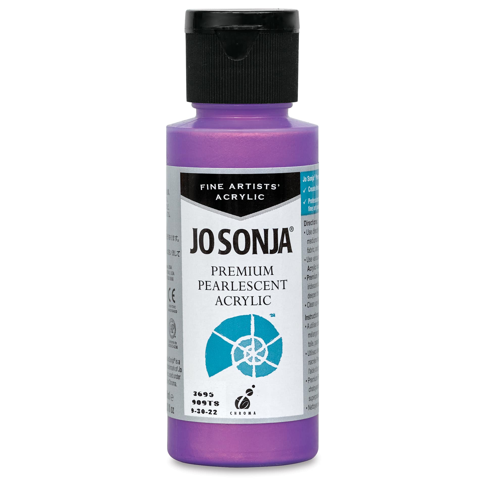 Chroma’s Jo Sonja Premium Pearlescent - Pearlescent Red Violet, 2 oz bottle