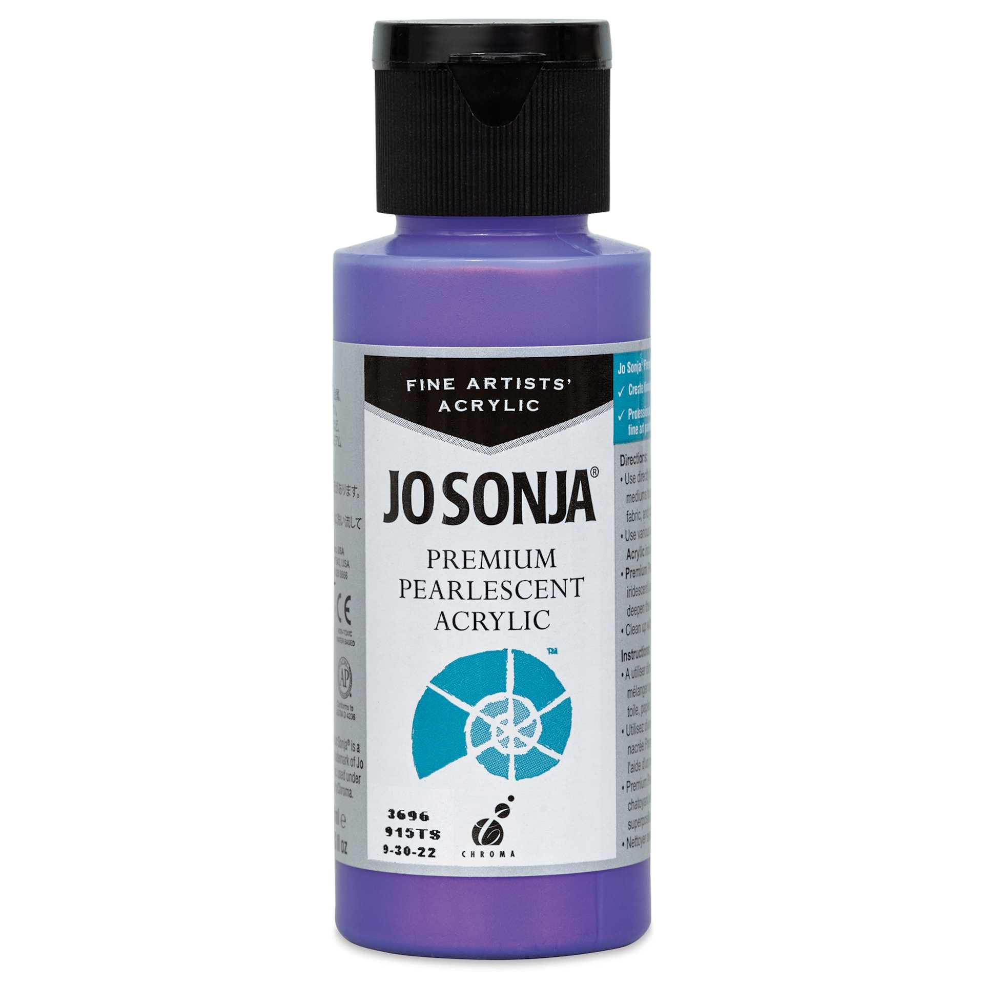Chroma’s Jo Sonja Premium Pearlescent - Pearlescent Violet, 2 oz bottle