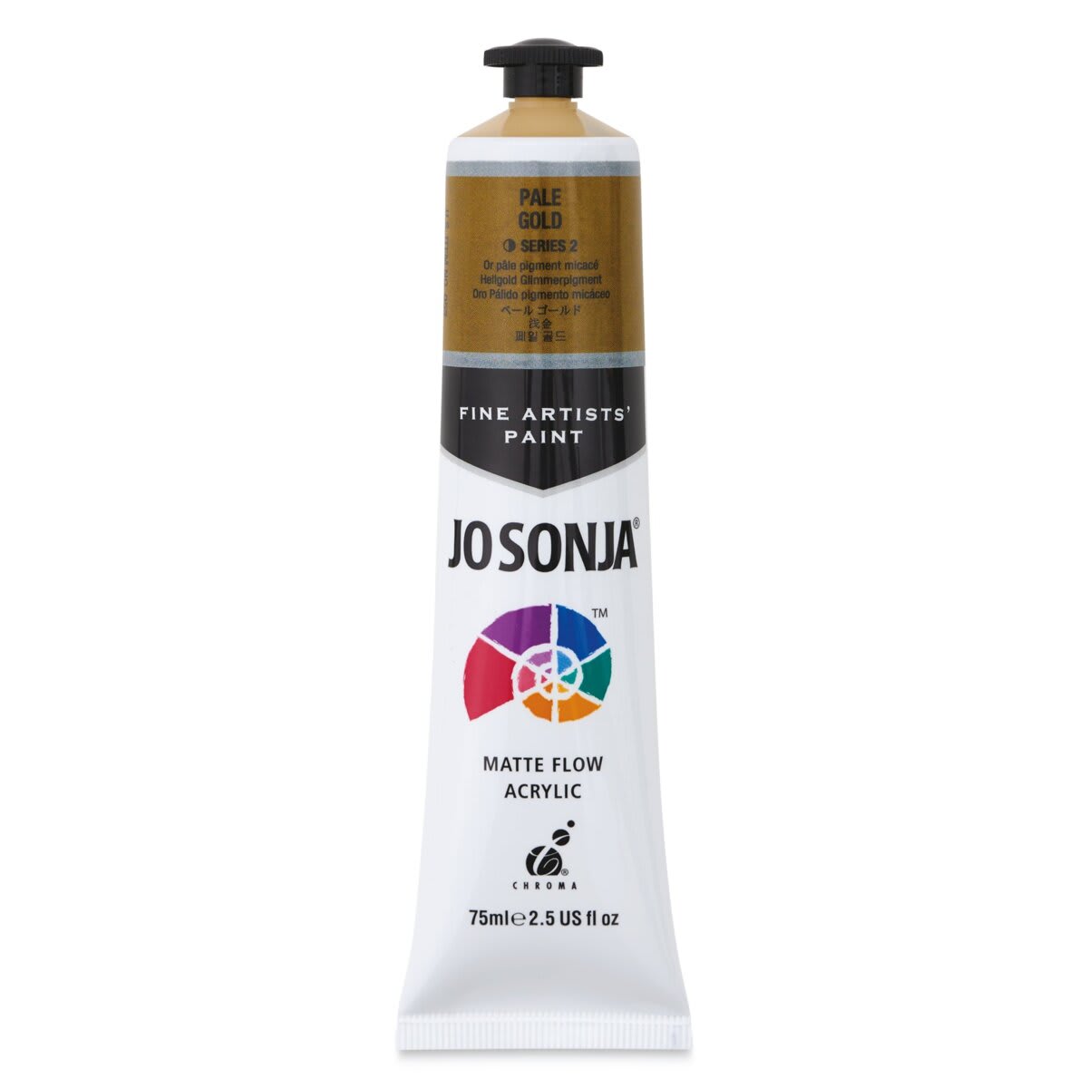 Chroma’s Jo Sonja Specialty Acrylic Paint - Metallic Pale Gold, 75 ml tube