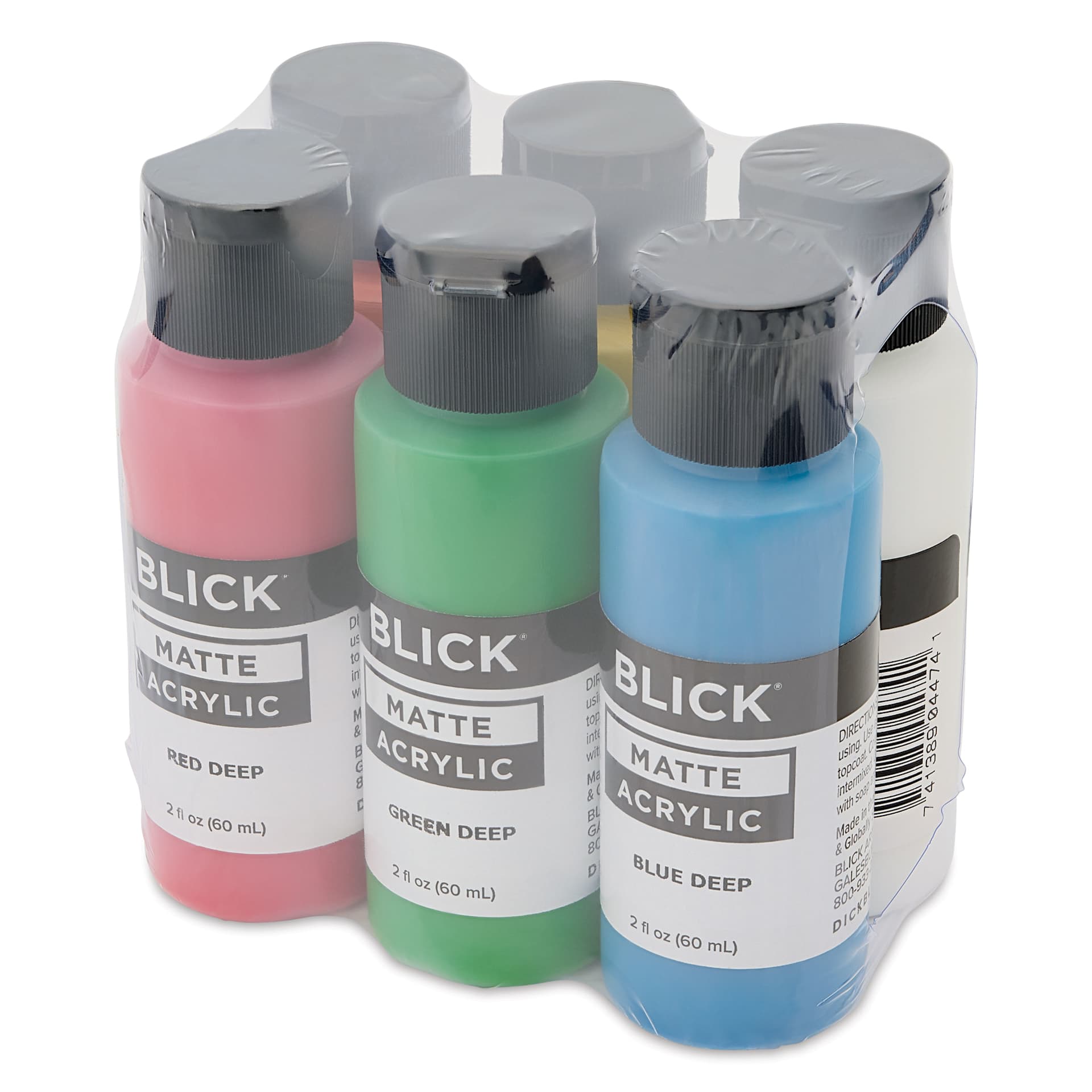 Blick Matte Acrylics - Set of 6, Basic Colors, 2 oz
