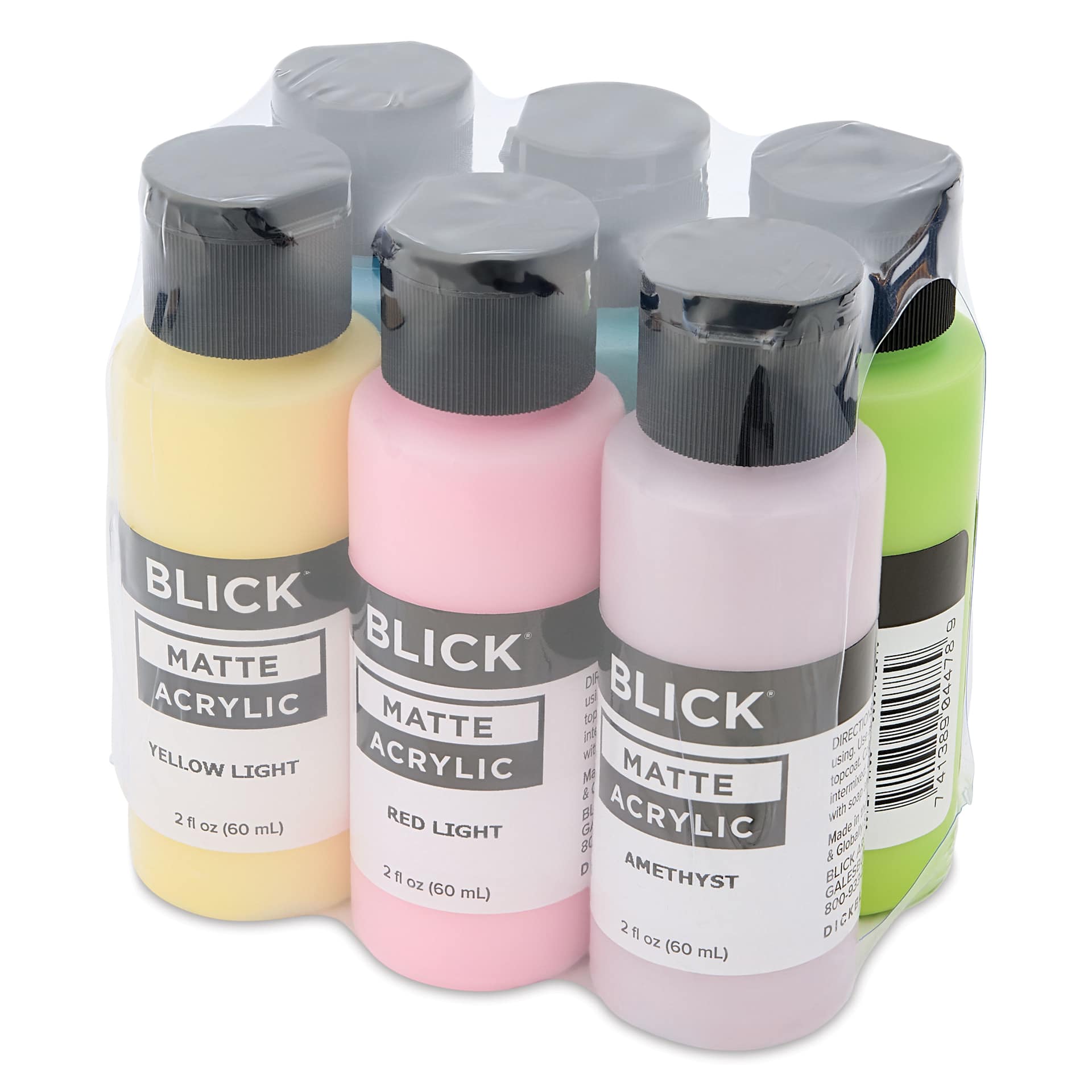 Blick Matte Acrylics - Set of 6, Pastel Colors, 2 oz