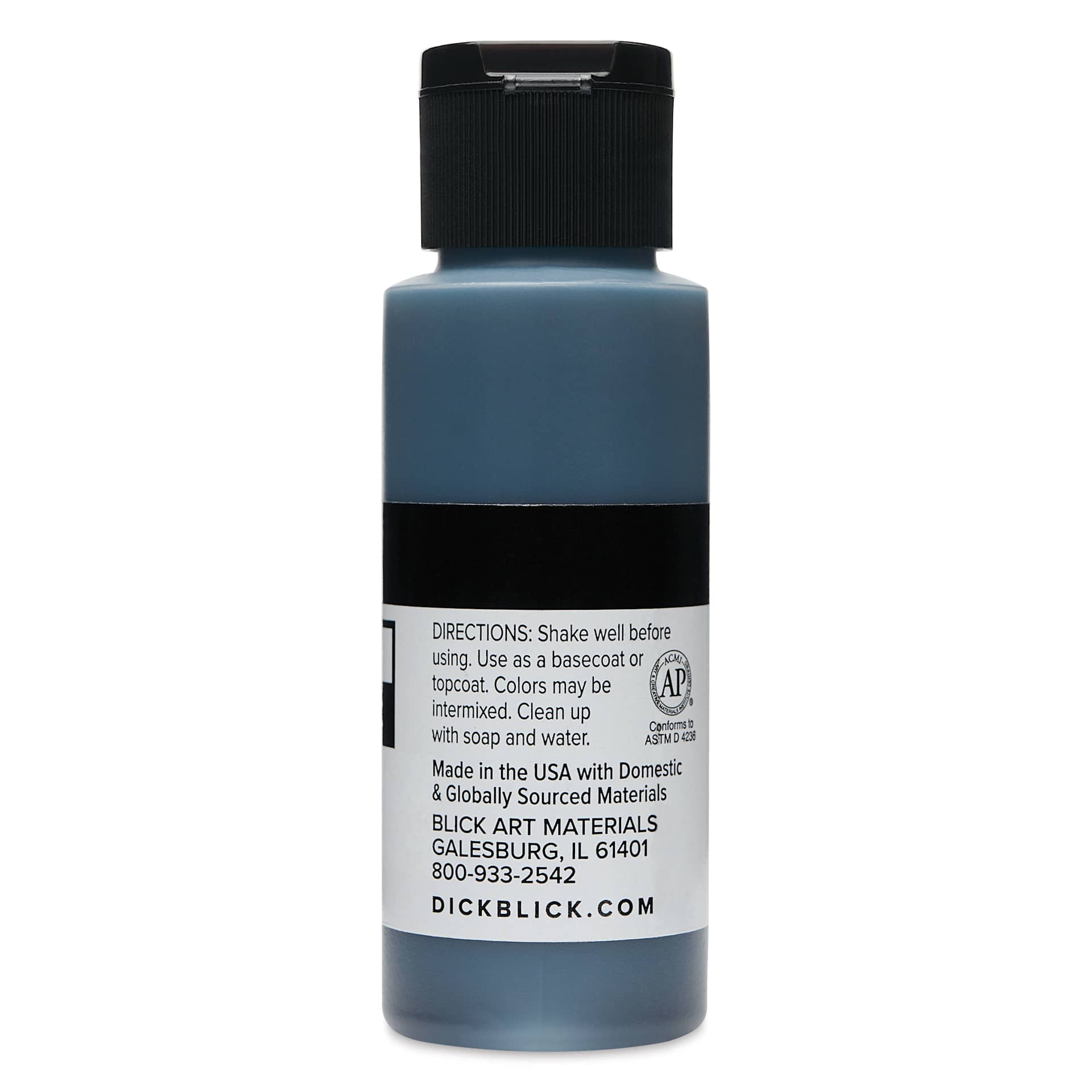 Blick Matte Acrylic - Black, 2 oz bottle