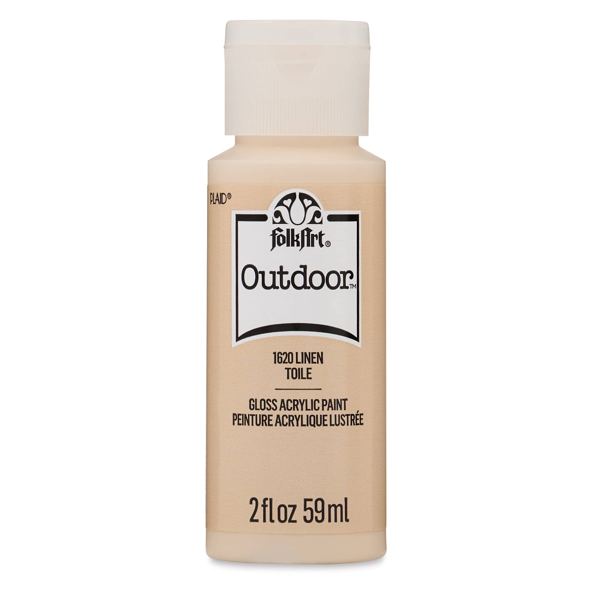 FolkArt Outdoor Acrylic Paint - Linen, 2 oz, Bottle