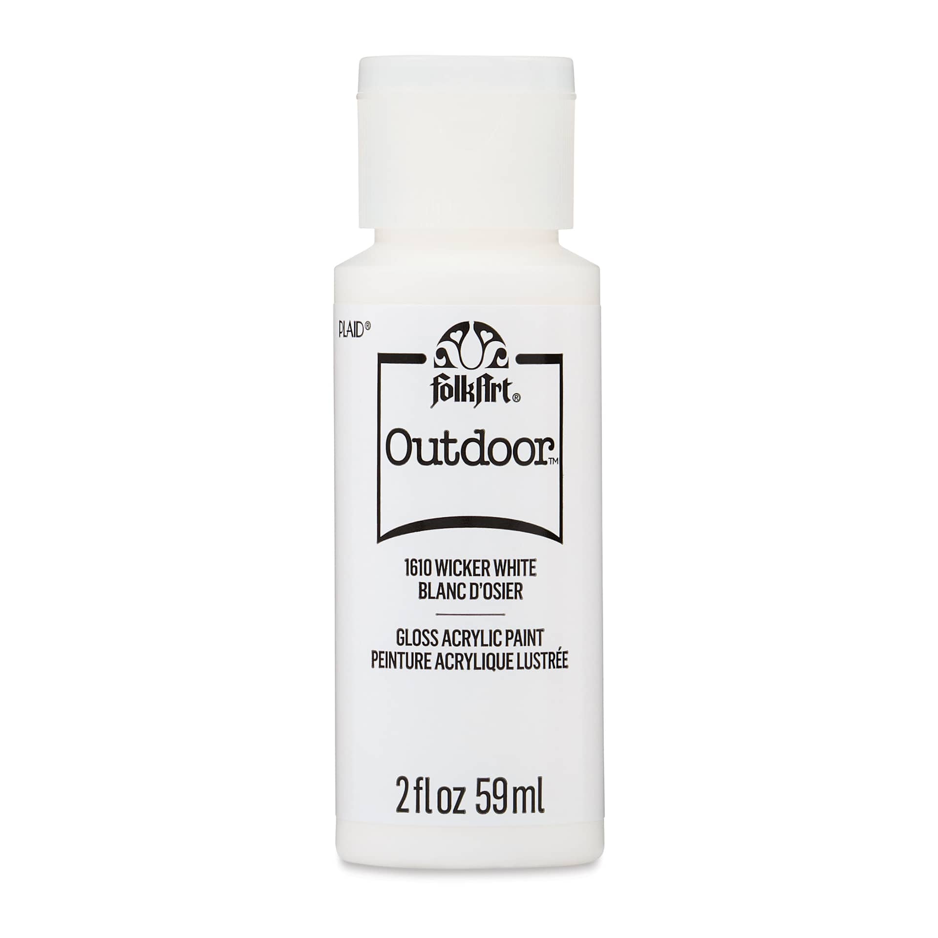FolkArt Outdoor Acrylic Paint - Wicker White, 2 oz, Bottle