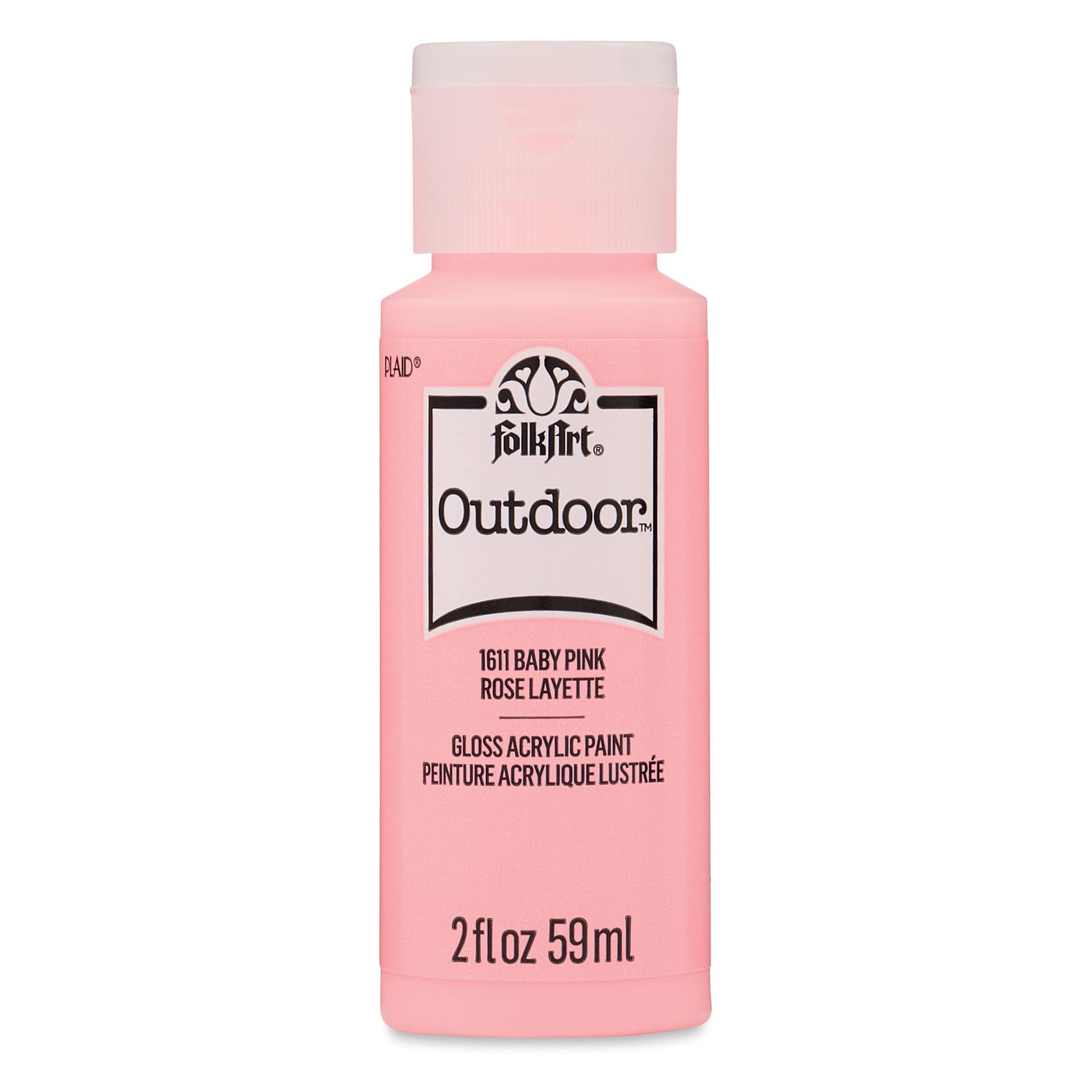 FolkArt Outdoor Acrylic Paint - Baby Pink, 2 oz, Bottle