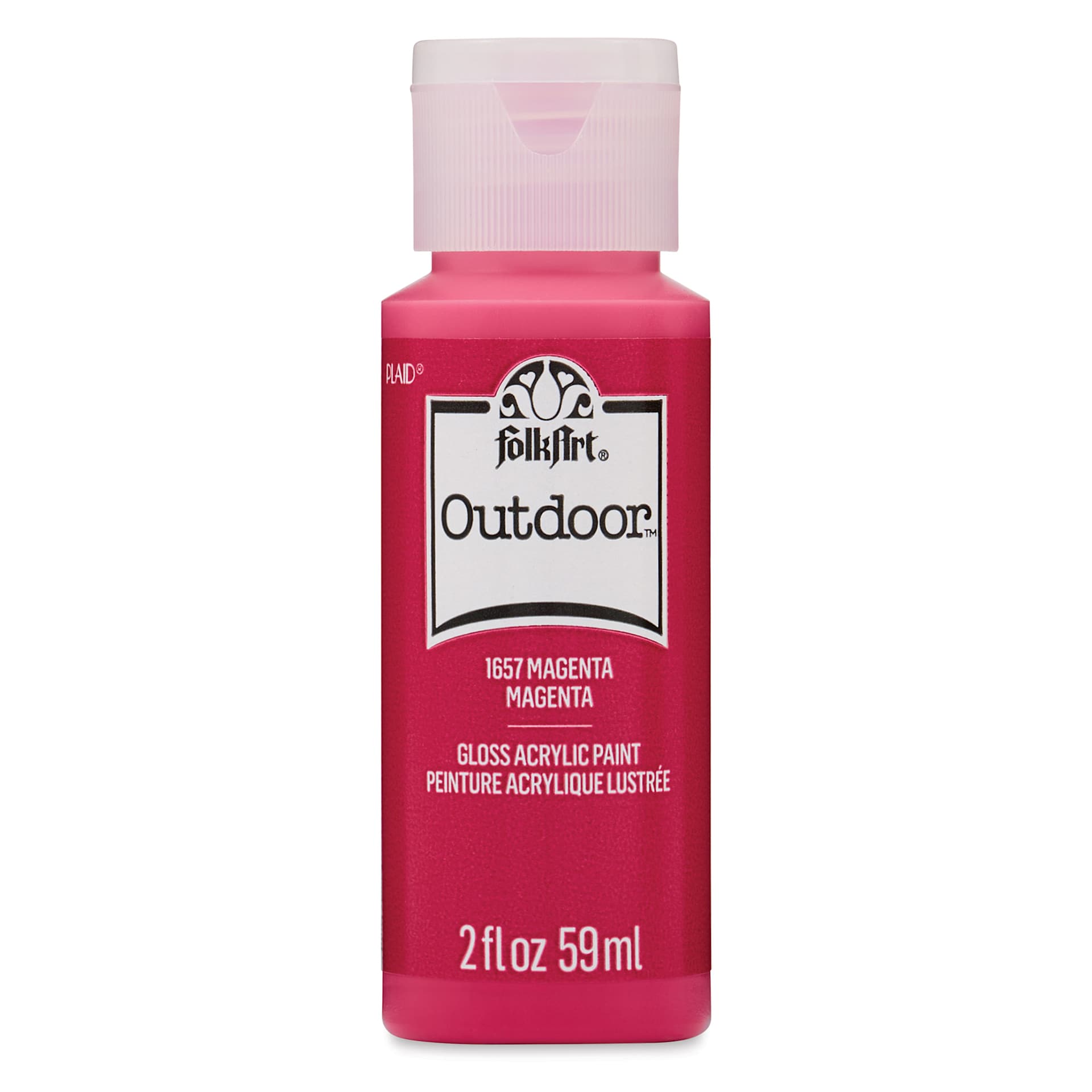 FolkArt Outdoor Acrylic Paint - Magenta, 2 oz, Bottle