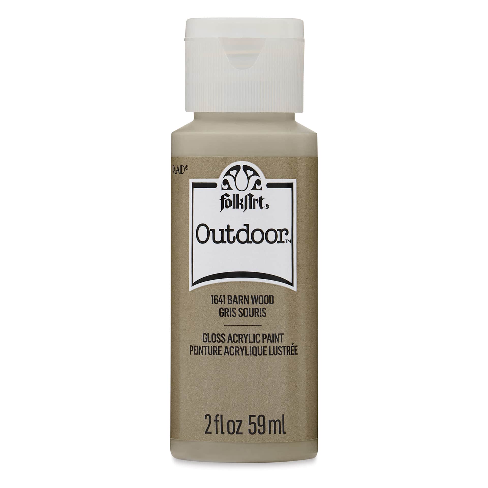 FolkArt Outdoor Acrylic Paint - Barn Wood, 2 oz, Bottle