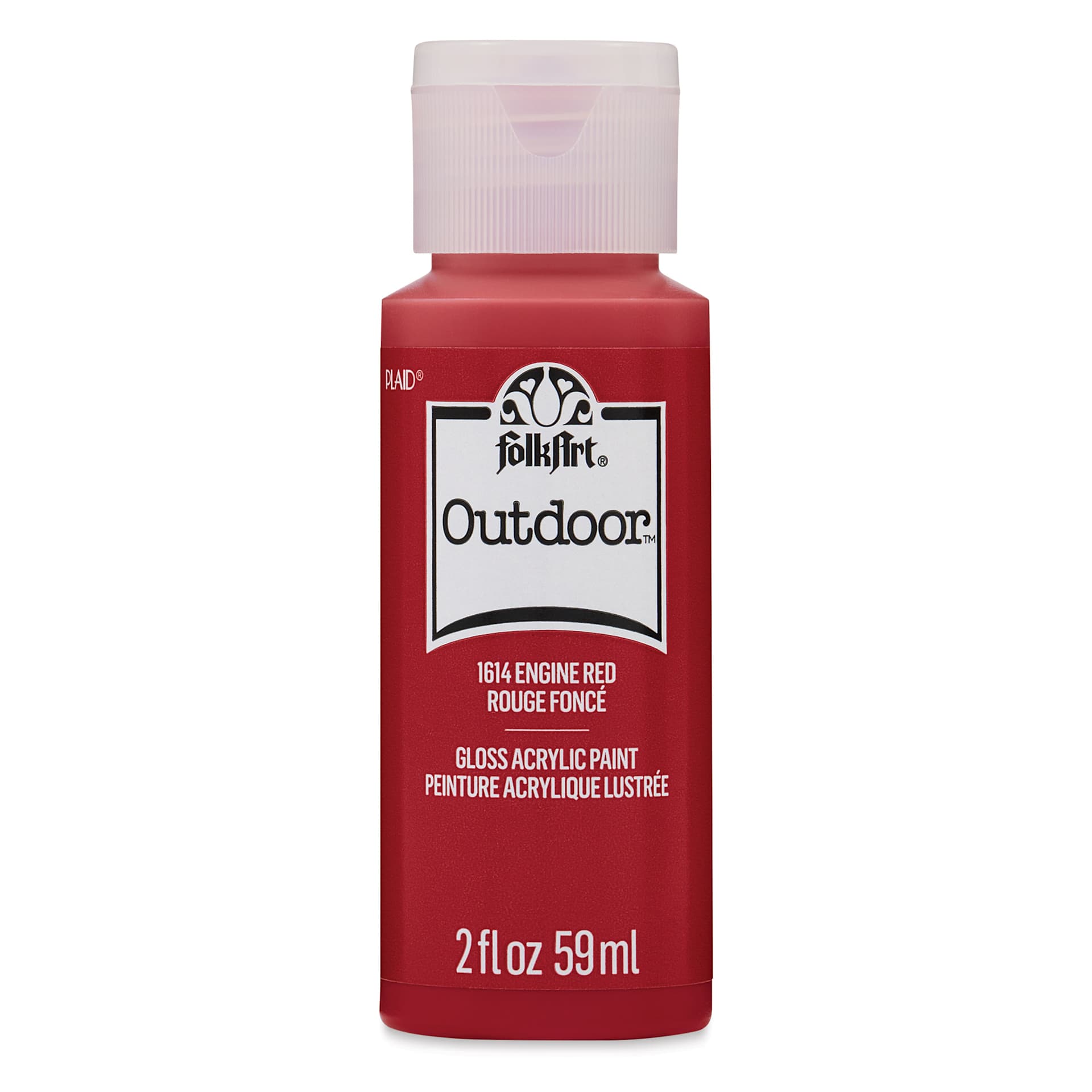 FolkArt Outdoor Acrylic Paint - Engine Red, 2 oz, Bottle