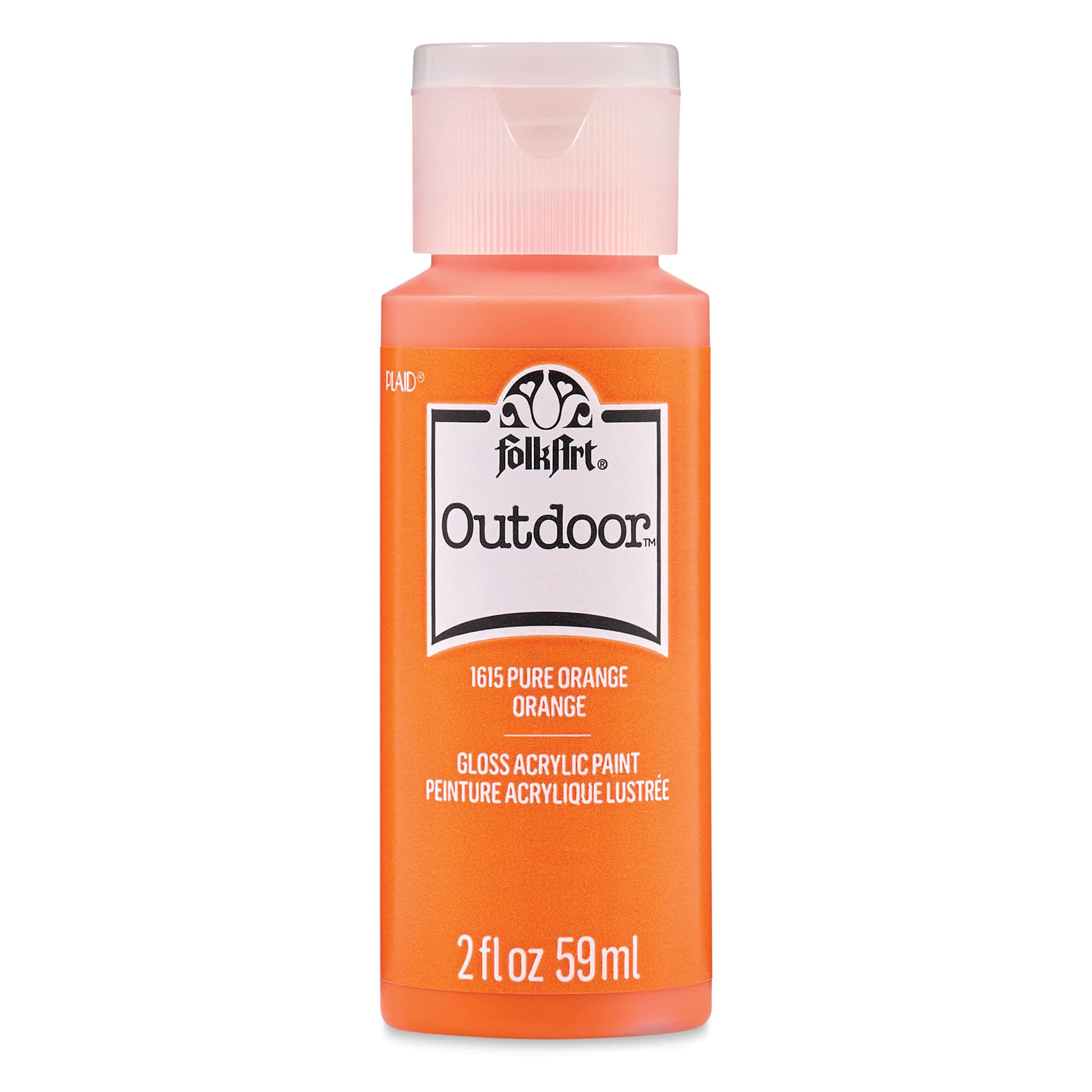 FolkArt Outdoor Acrylic Paint - Pure Orange, 2 oz, Bottle