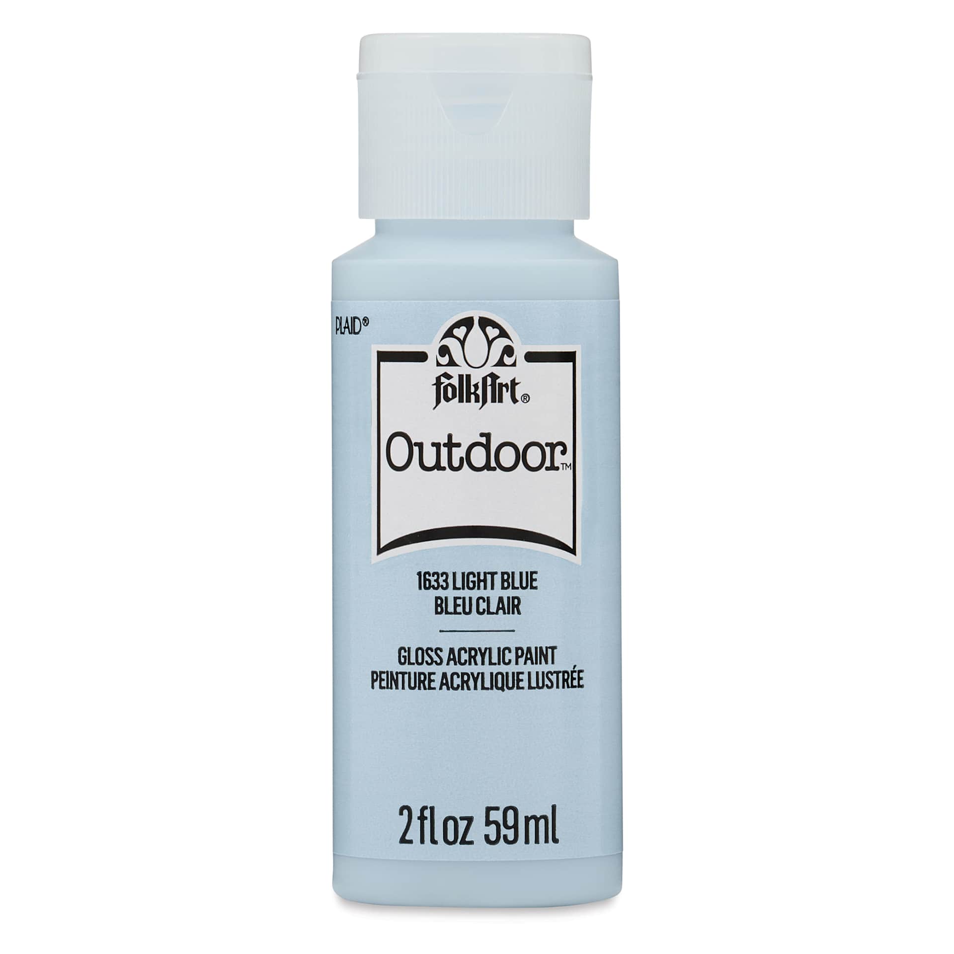 FolkArt Outdoor Acrylic Paint - Light Blue, 2 oz, Bottle