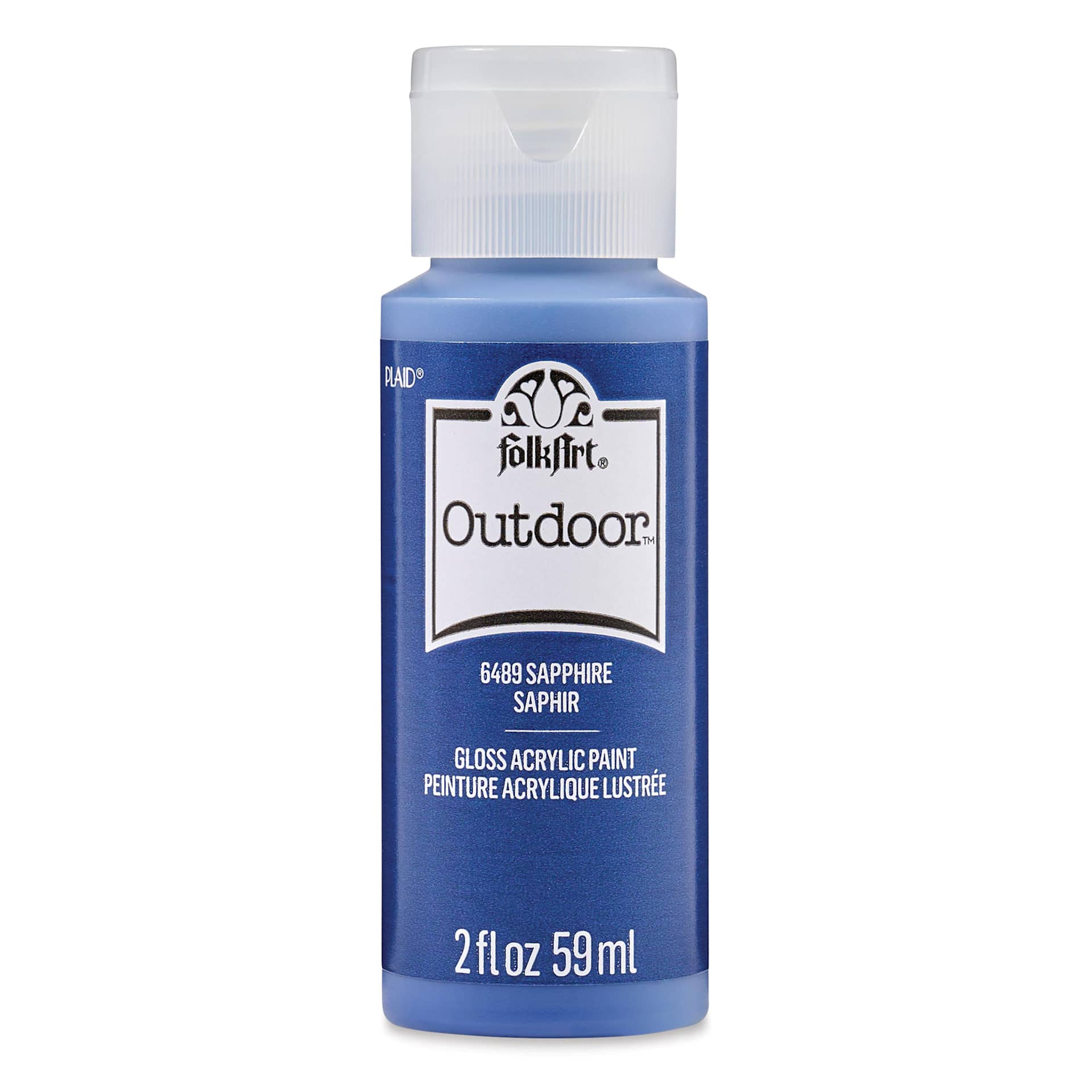 FolkArt Outdoor Acrylic Paint - Sapphire, 2 oz, Bottle