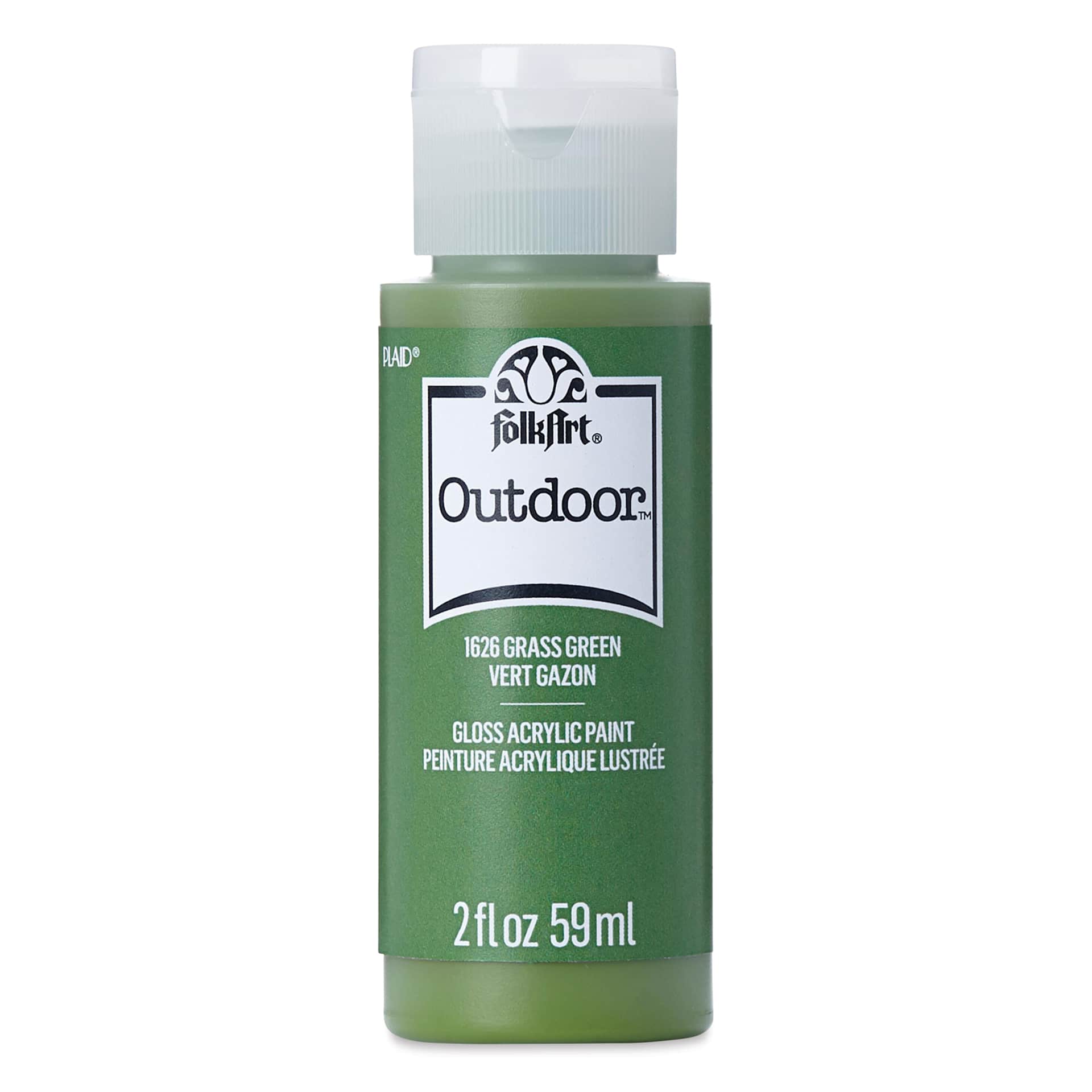 FolkArt Outdoor Acrylic Paint - Grass Green, 2 oz, Bottle
