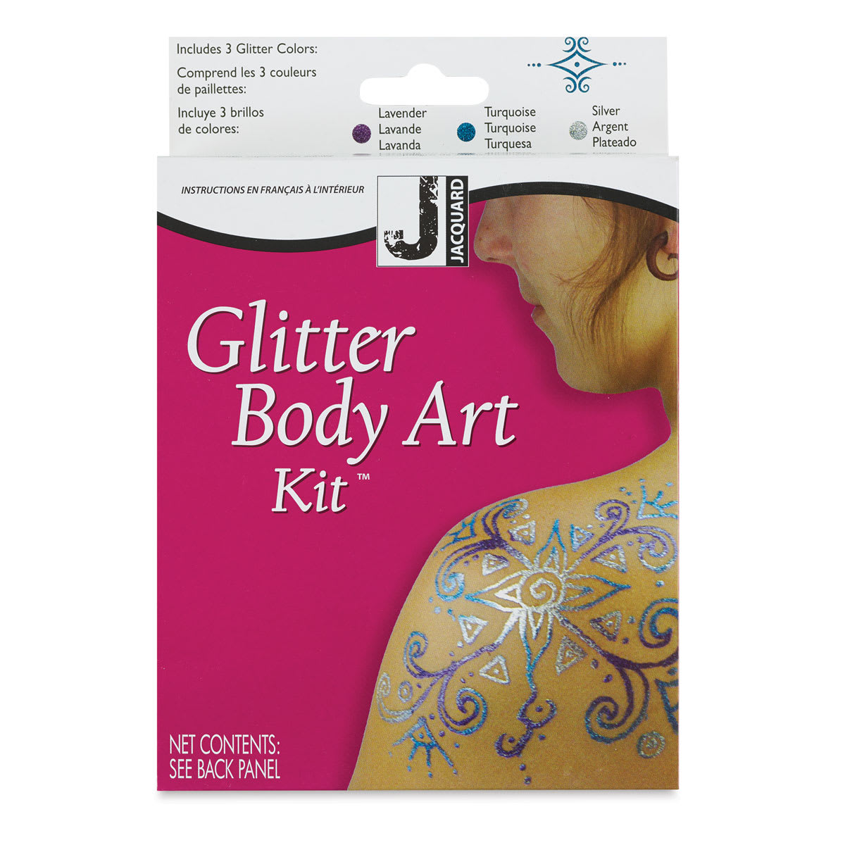 Jacquard Glitter Body Art Kit - Front view of package