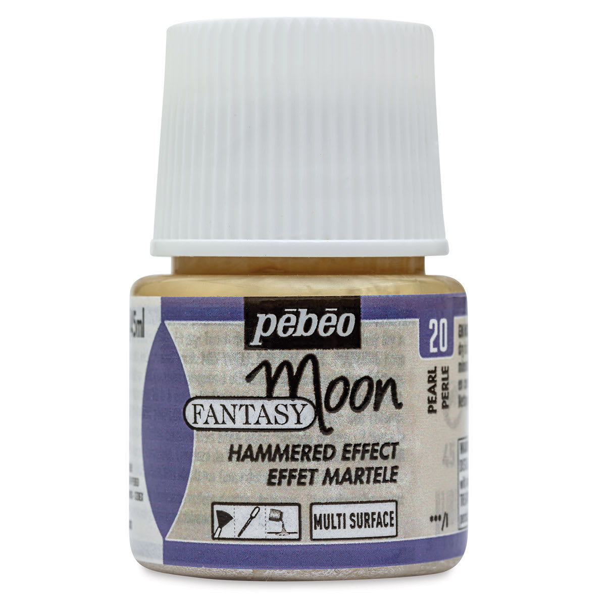 Pebeo Fantasy Moon Paints - Pearl, 45 ml bottle
