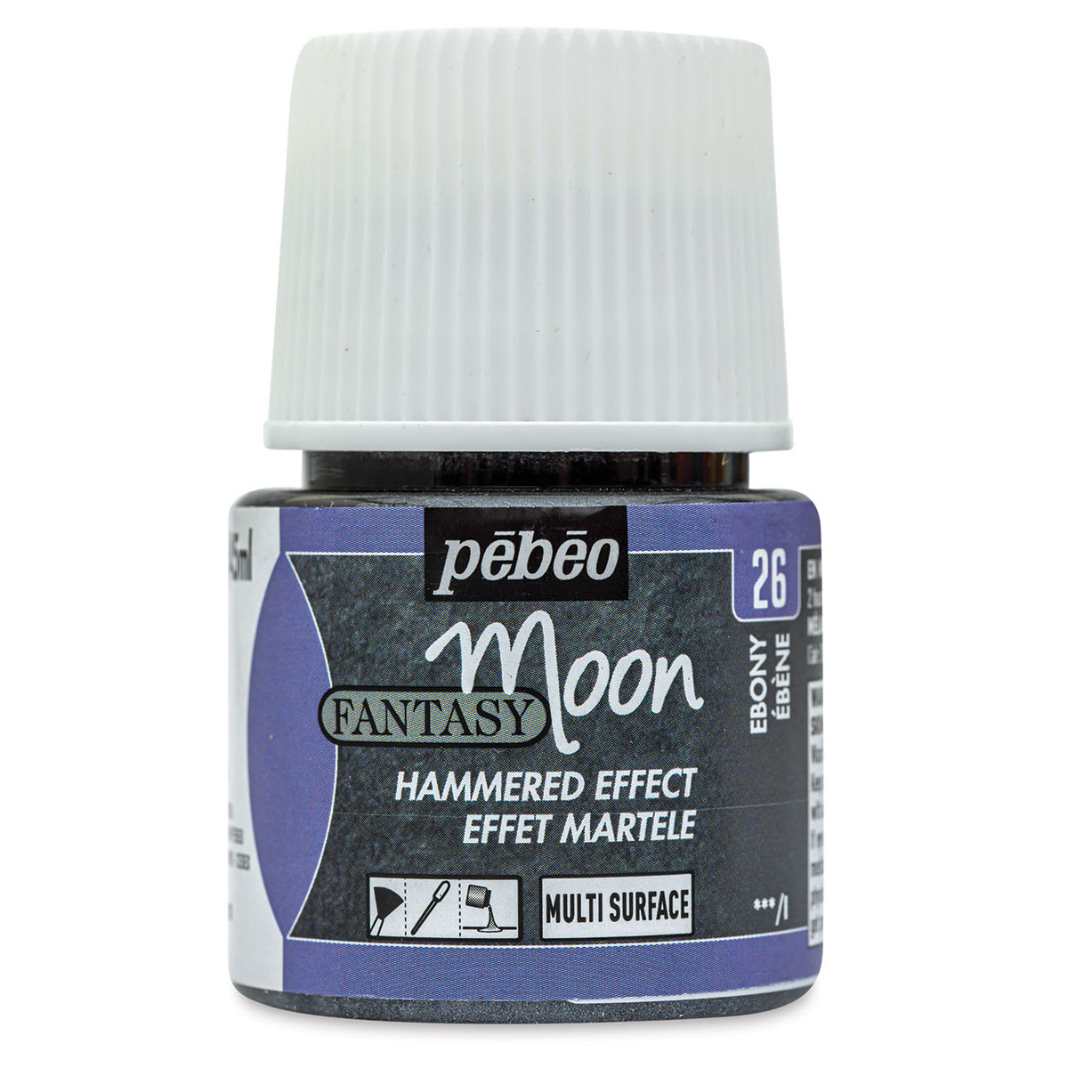 Pebeo Fantasy Moon Paints - Ebony, 45 ml bottle