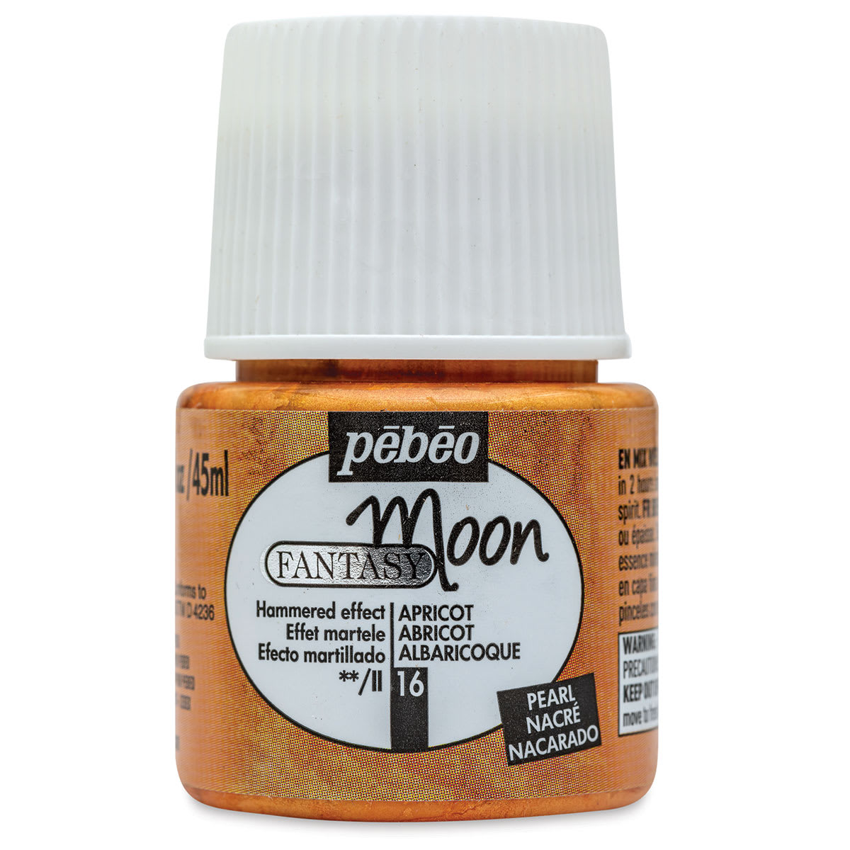 Pebeo Fantasy Moon Paints - Apricot, 45 ml bottle