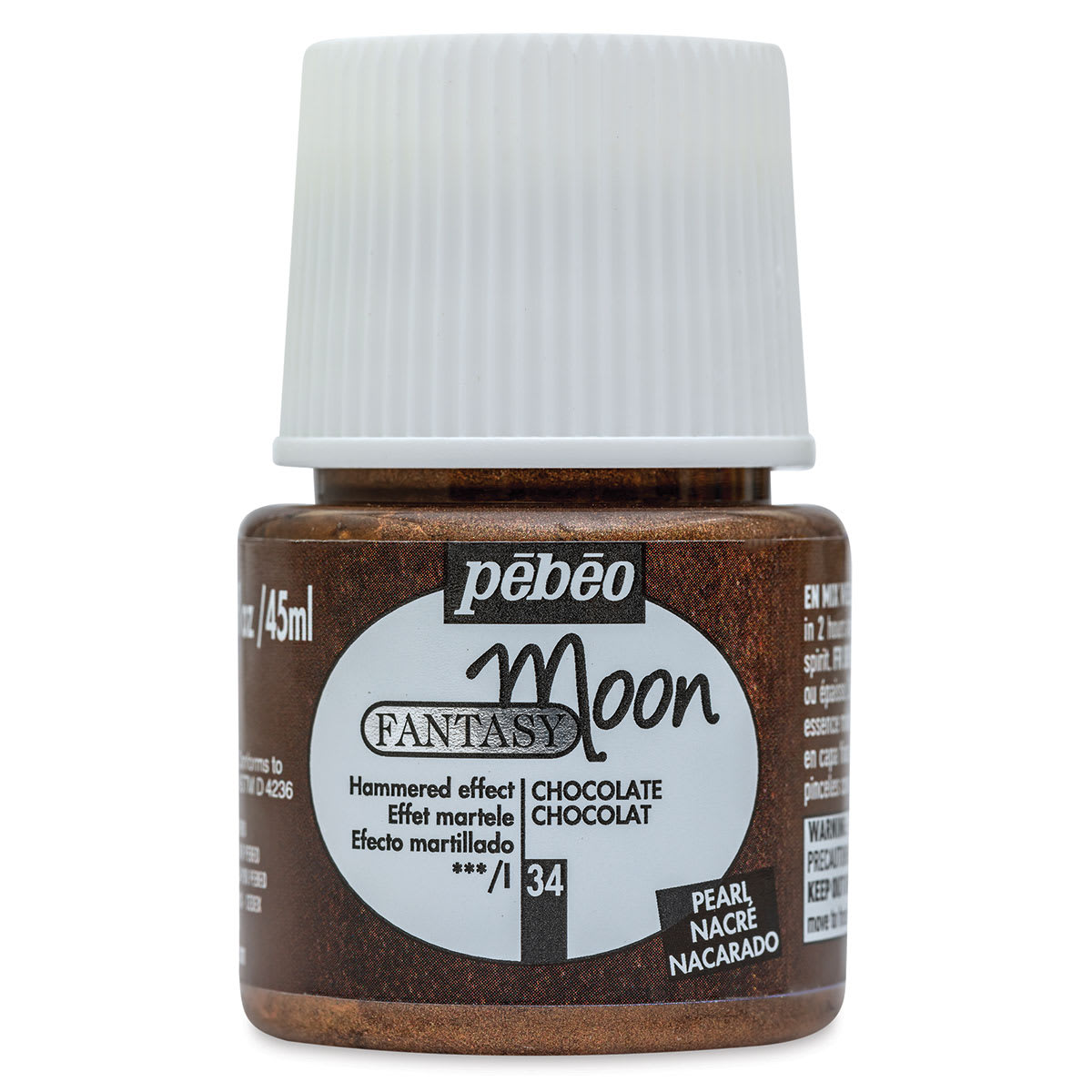 Pebeo Fantasy Moon Paints - Chocolate, 45 ml bottle