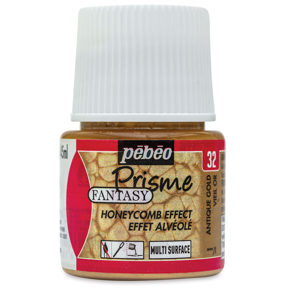 Pebeo Fantasy Prisme Paint - Antique Gold, 45 ml bottle