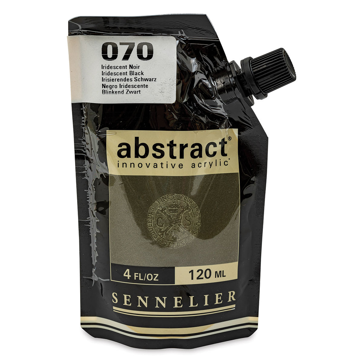 Sennelier Abstract Acrylic - Iridescent Black, 120 ml pouch