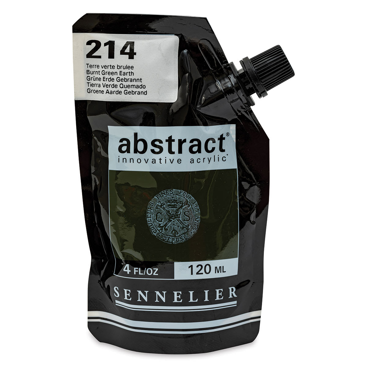 Sennelier Abstract Acrylic - Burnt Green Earth, 120 ml pouch