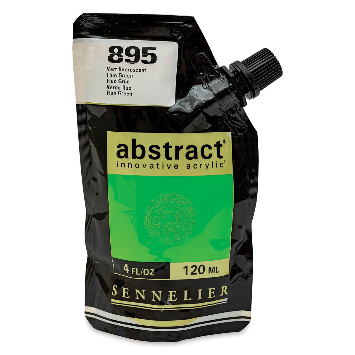 Sennelier Abstract Acrylic - Fluorescent Green, 120 ml pouch