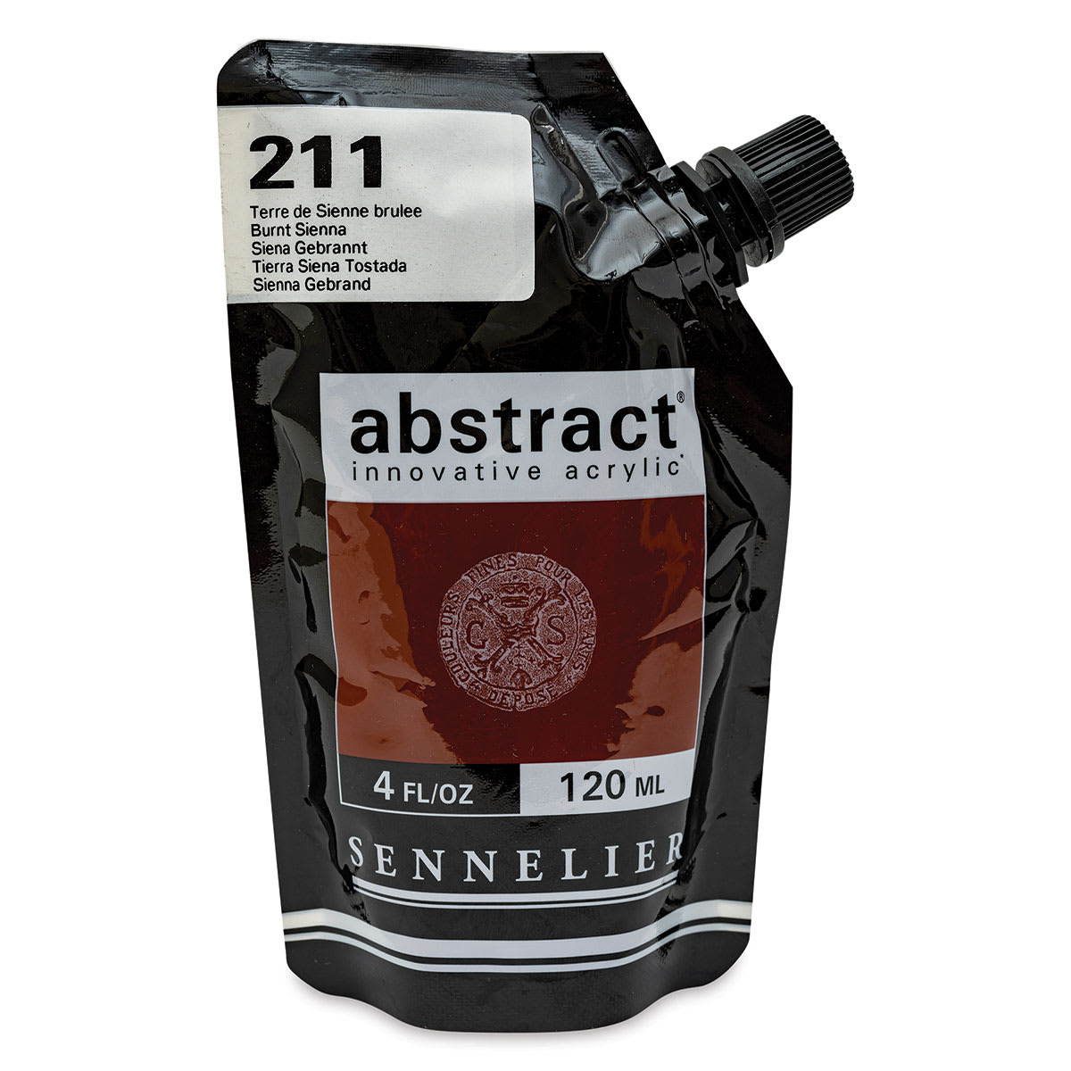Sennelier Abstract Acrylic - Burnt Sienna, 120 ml pouch