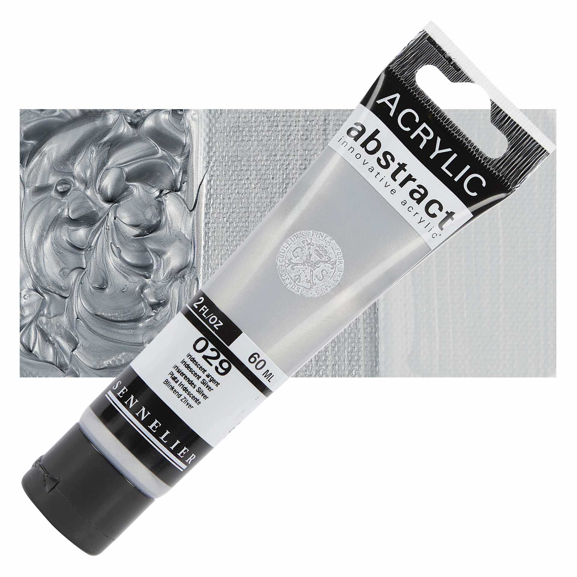 Sennelier Abstract Acrylic - Iridescent Silver, 60 ml tube