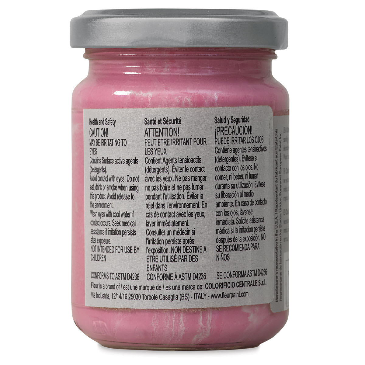 Fleur Chalky Look Paint - American Beauty, 4.4 oz jar back