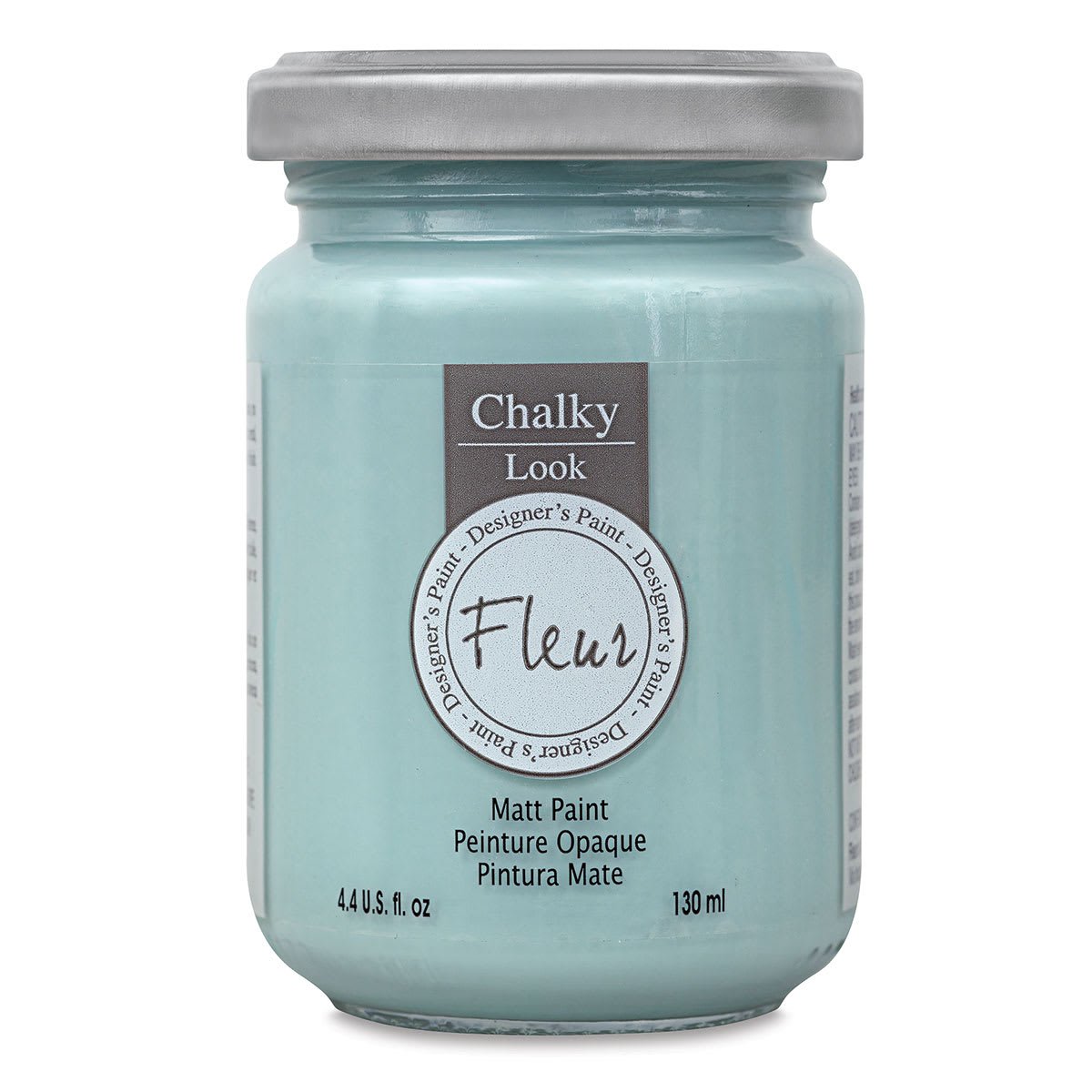 Fleur Chalky Look Paint - Cape Town Blue, 4.4 oz jar