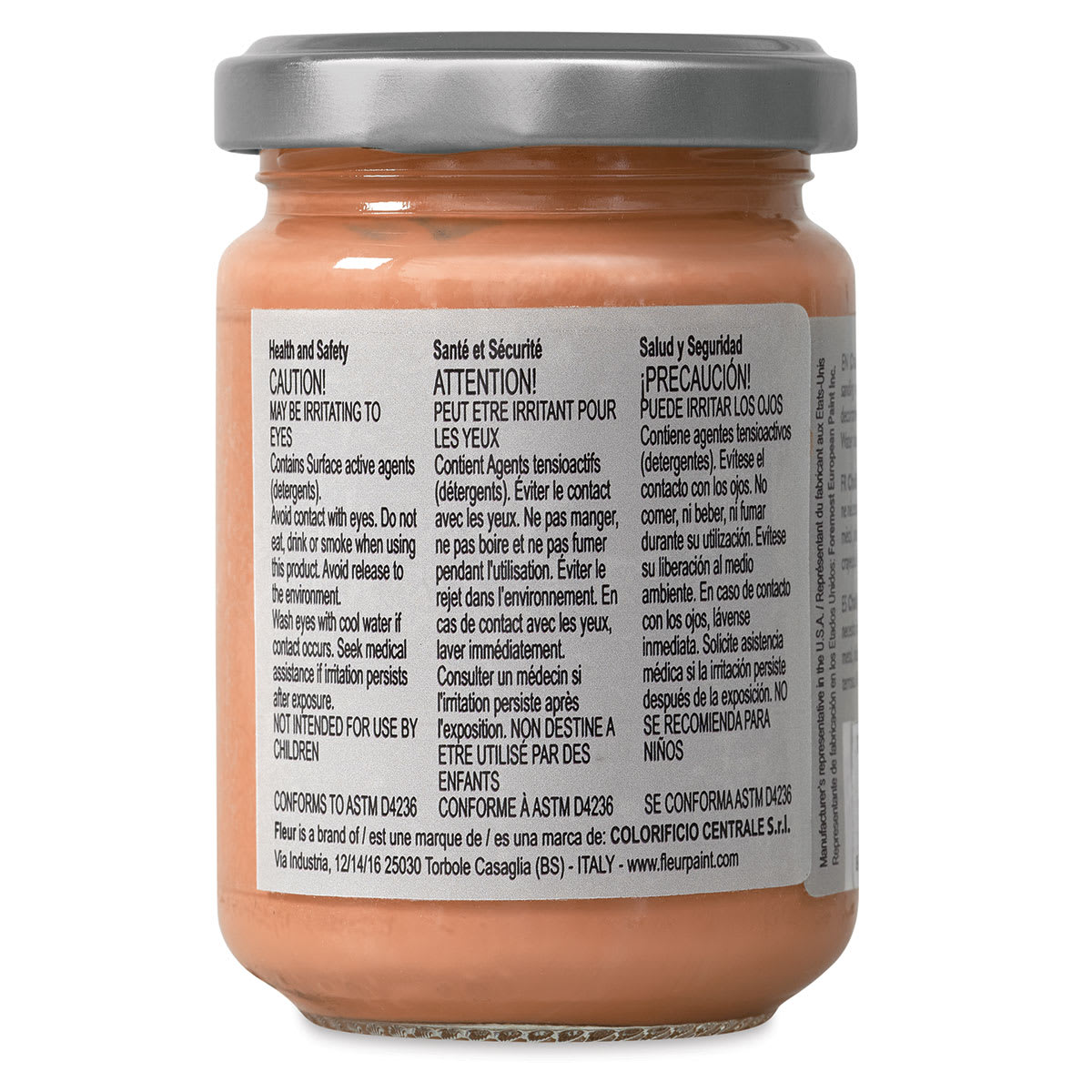 Fleur Chalky Look Paint - Grand Canyon, 4.4 oz jar back