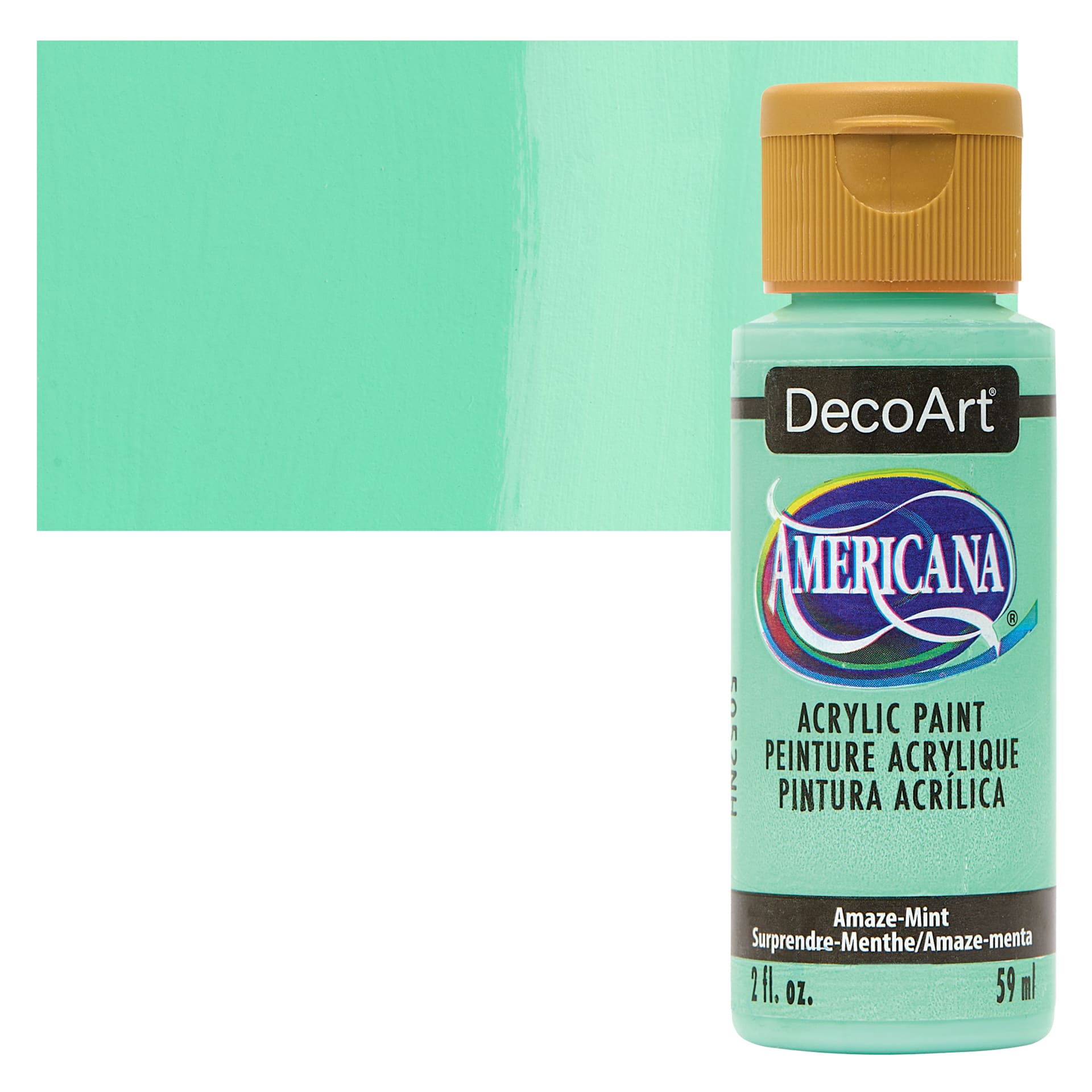 DecoArt Americana Acrylic Paint - Amazement, 2 oz bottle and swatch