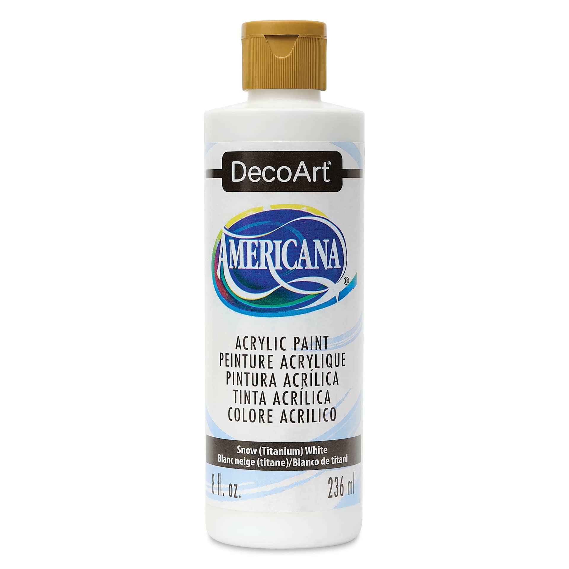 DecoArt Americana Acrylic Paint - Snow (Titanium) White, 8 oz