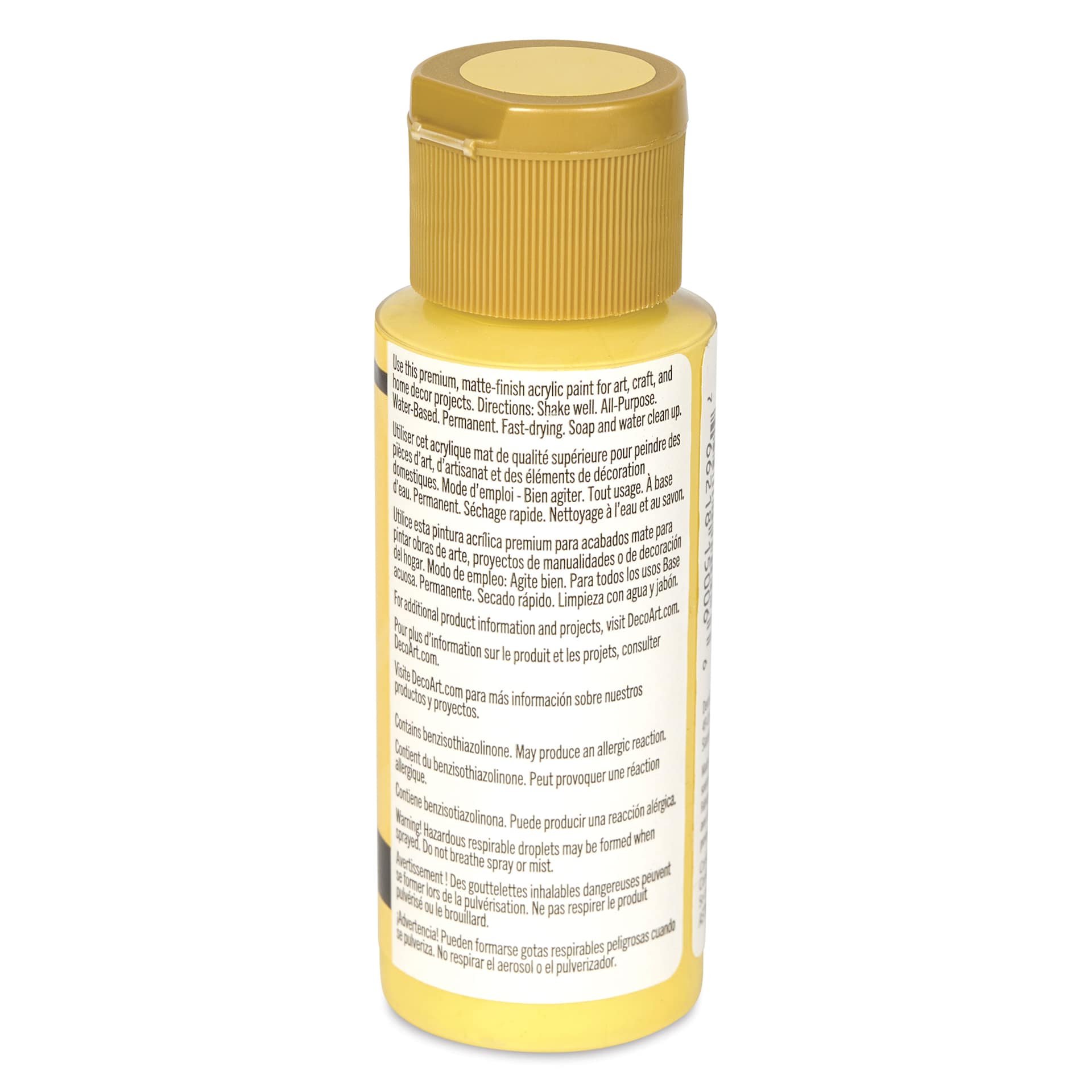 DecoArt Americana Acrylic Paint - Baby Duck, 2 oz bottle side