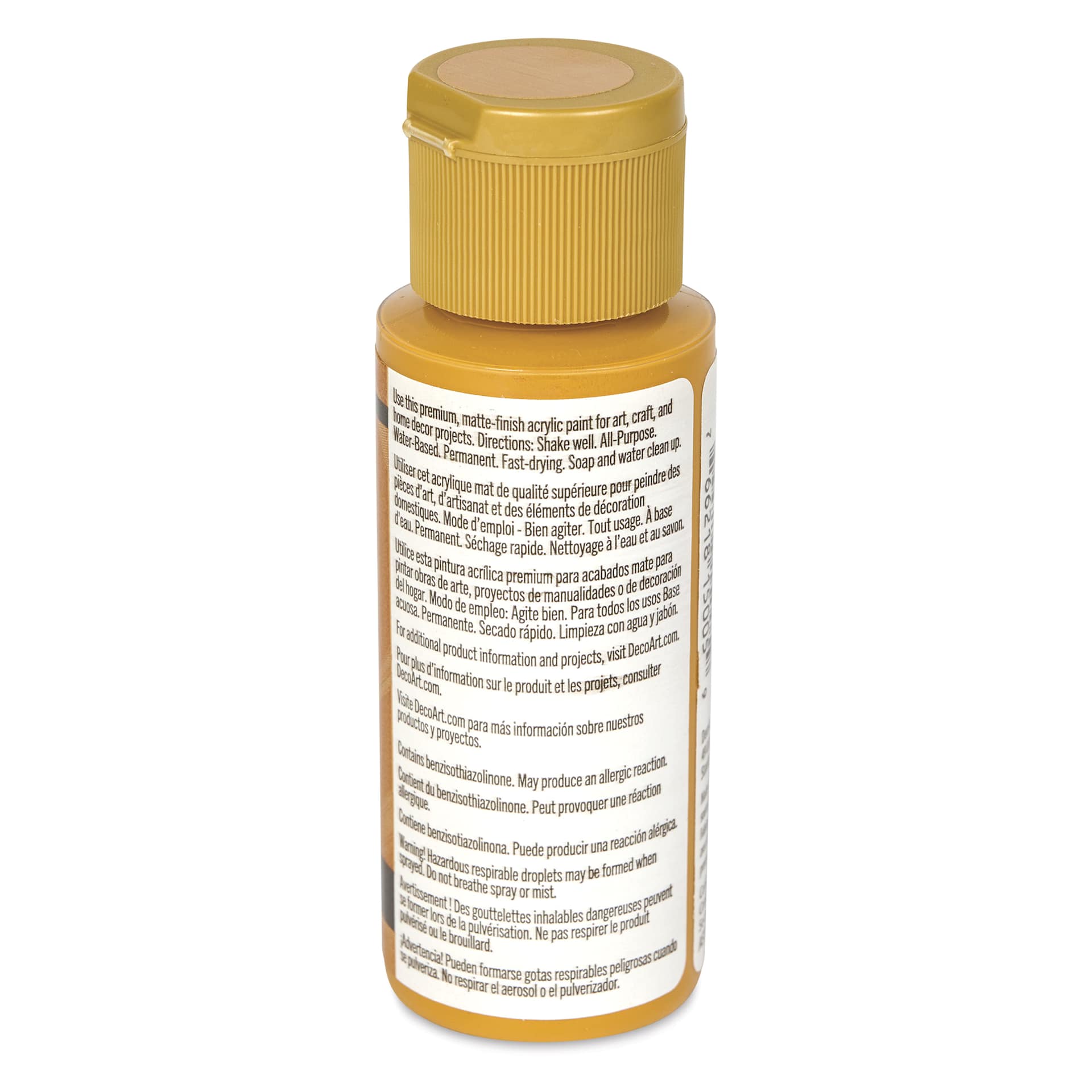 DecoArt Americana Acrylic Paint - Salted Carmel, 2 oz bottle side