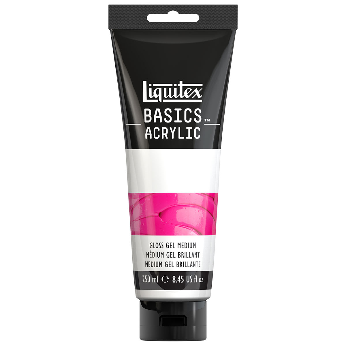 Liquitex Basics Acrylic Gel Medium - Tube of Gloss Gel shown upright