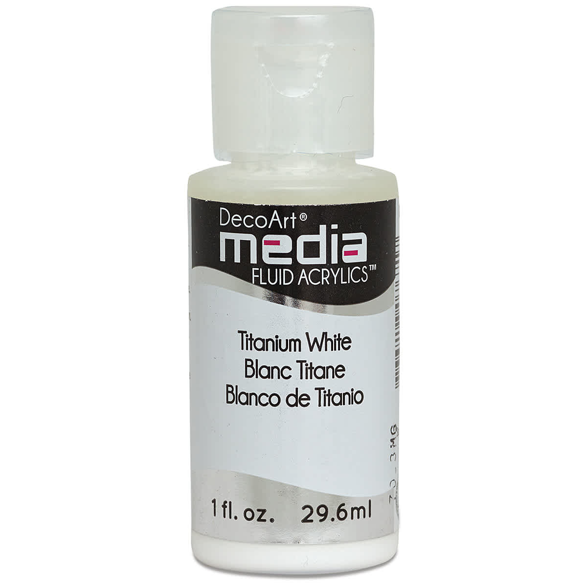 Deco Art Media Fluid Acrylic, 1 oz Bottle - Titanium White
